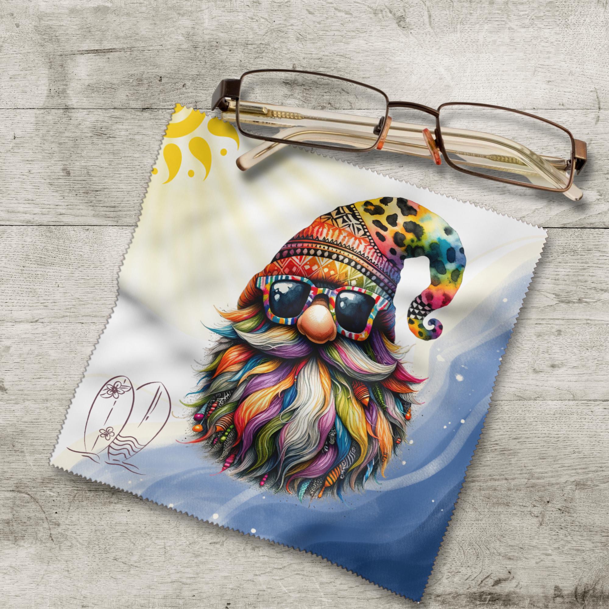 Brillenputztuch Regenbogen Wichtel bedrucktes Mikrofasertuch für Brille Sonnenbrille Displays Geschenk Urlaub Gutschein Reise #UR10