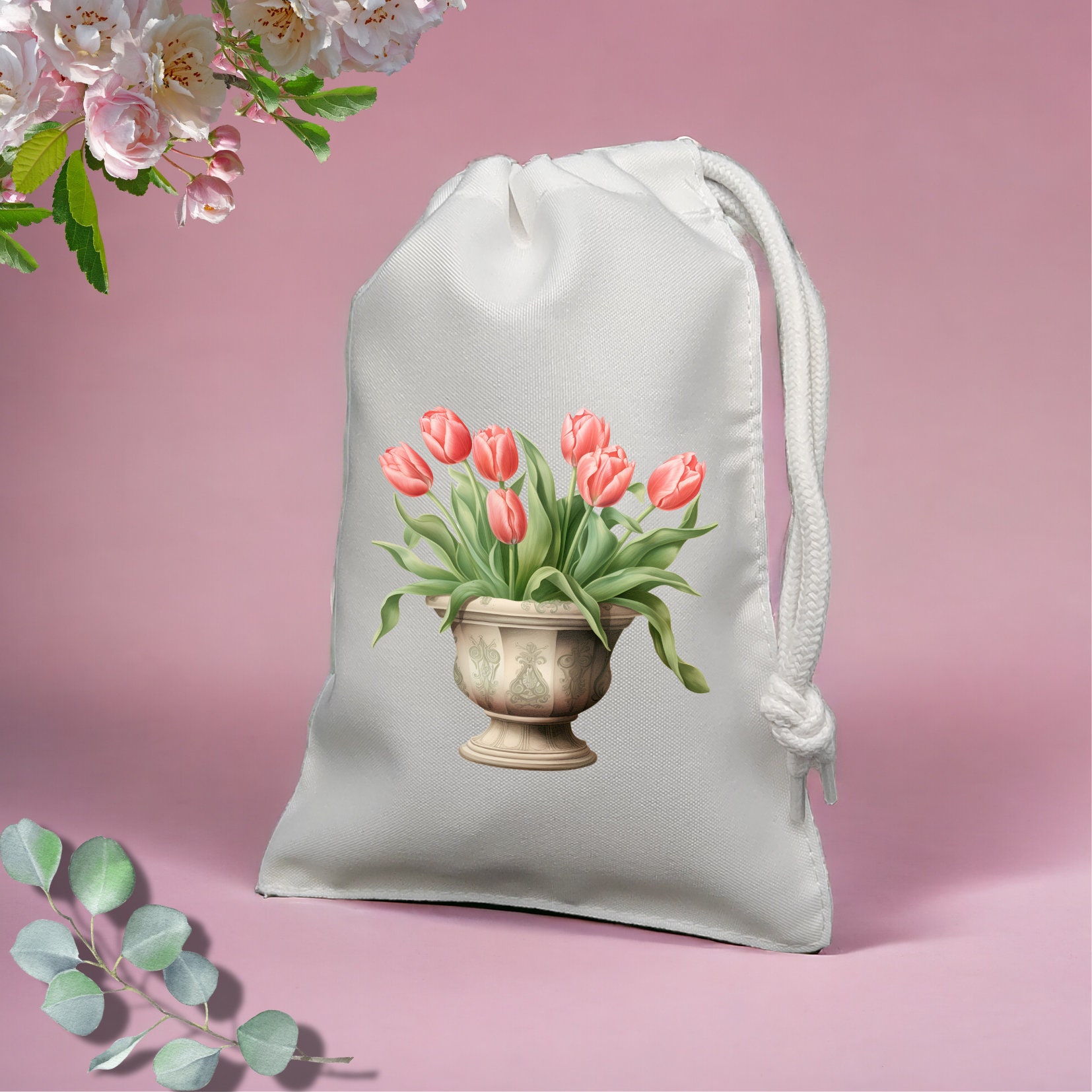 Geschenksäckchen, Blumengruß, Geschenkbeutel, Stoffsäckchen, Stofftasche, Stoffbeutel, Verpackung, Geschenkverpackung  #GSSUB