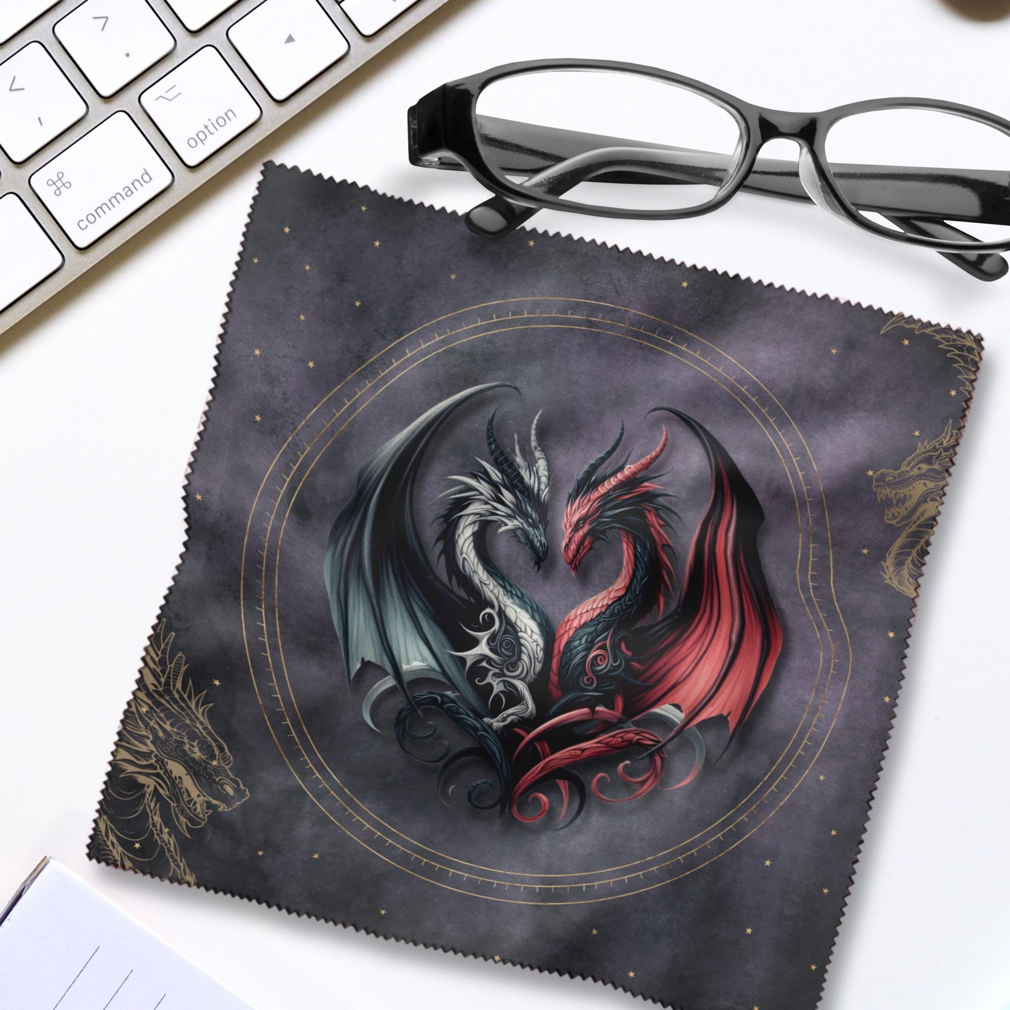 Brillenputztuch – Individuell bedrucktes Mikrofasertuch für Brillen, Displays & mehr | Perfektes Geschenk Fantasy Fans #FA10