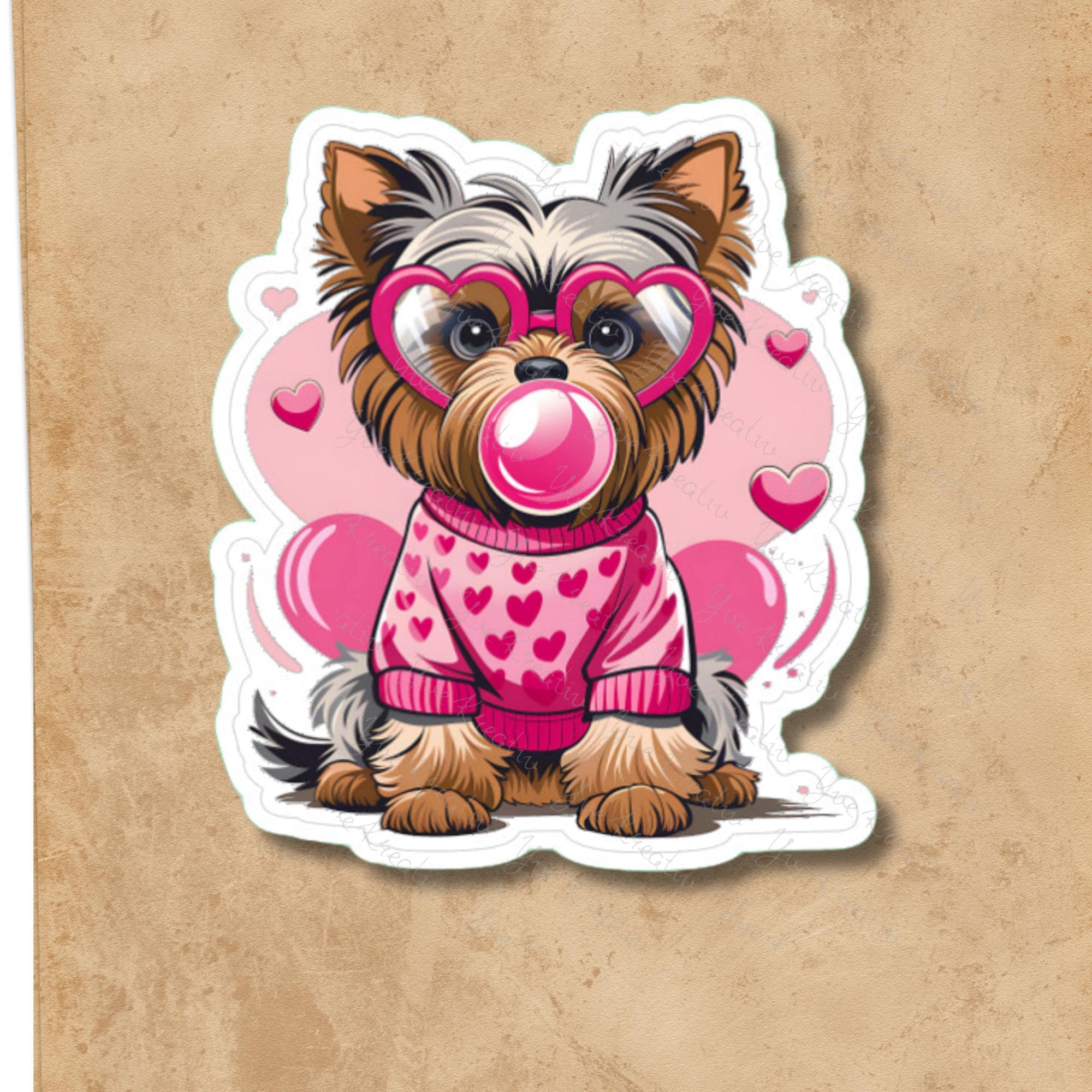 Großer Aufkleber, Love Yorkshire Sticker, großer Koffer Sticker, Kofferaufkleber  -  zur Auswahl in Weiß oder Transparent  #SEG8