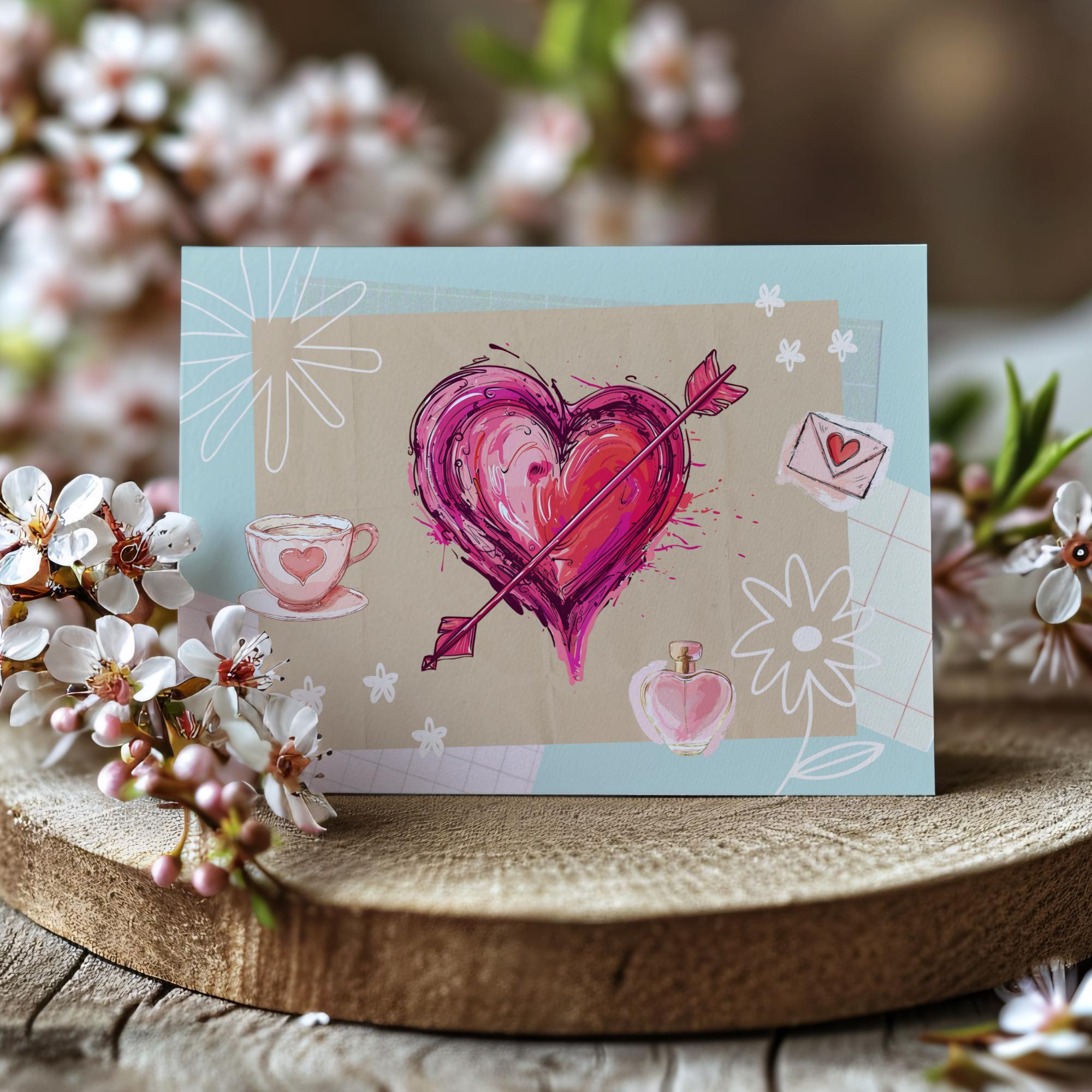 Valentinstags Karte, Postkarte zur Hochzeit, Grußkarte, Karte für Verliebte, Geschenkkarte  #PHO