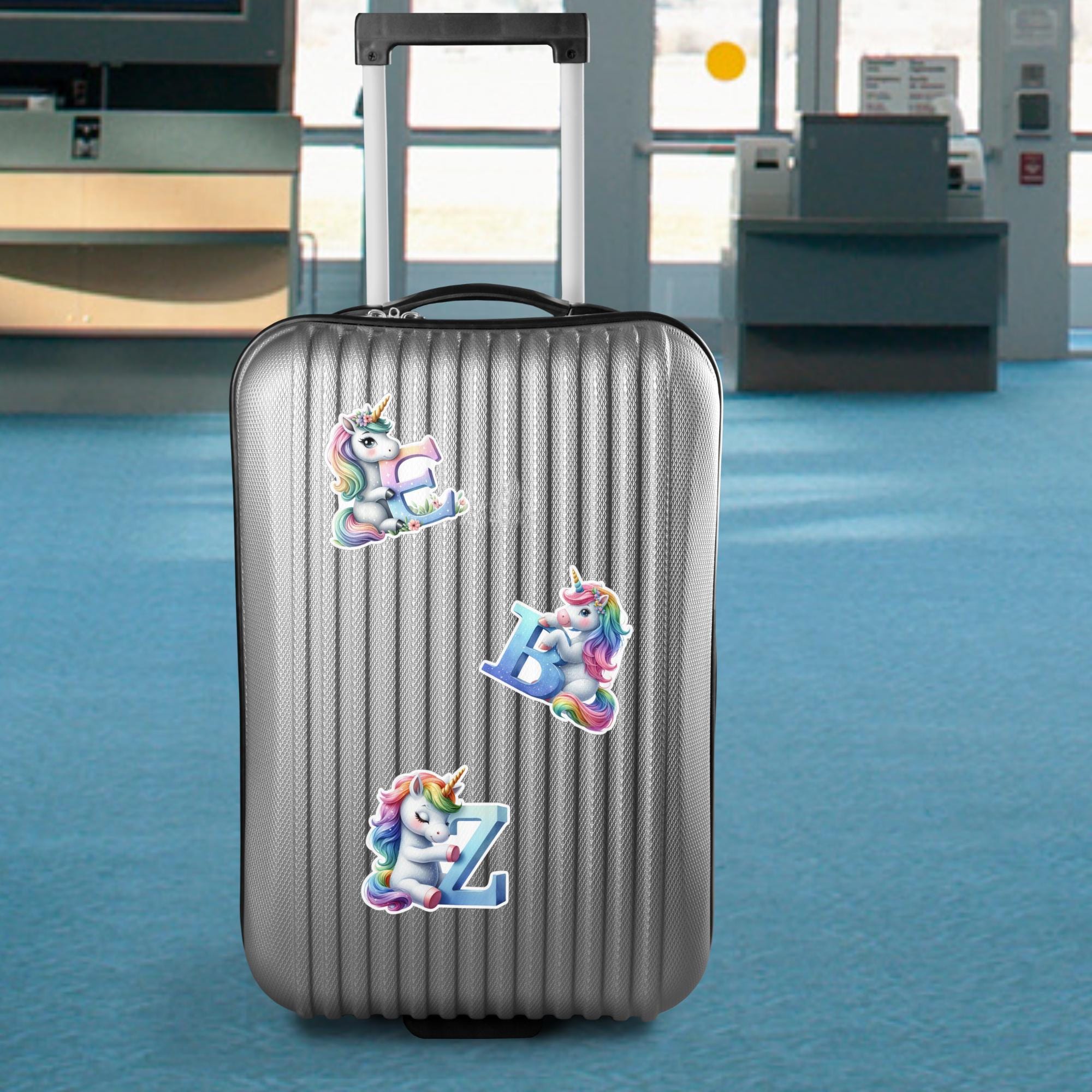 Großer Aufkleber, ABC Sticker, Einhorn, Regenbogen, Kinder, Schule, zur Auswahl in Weiß oder Transparent #SEG8 Großer Aufkleber, ABC Sticker, Einhorn, Regenbogen, Kinder, Schule, zur Auswahl in Weiß oder Transparent #SEG8