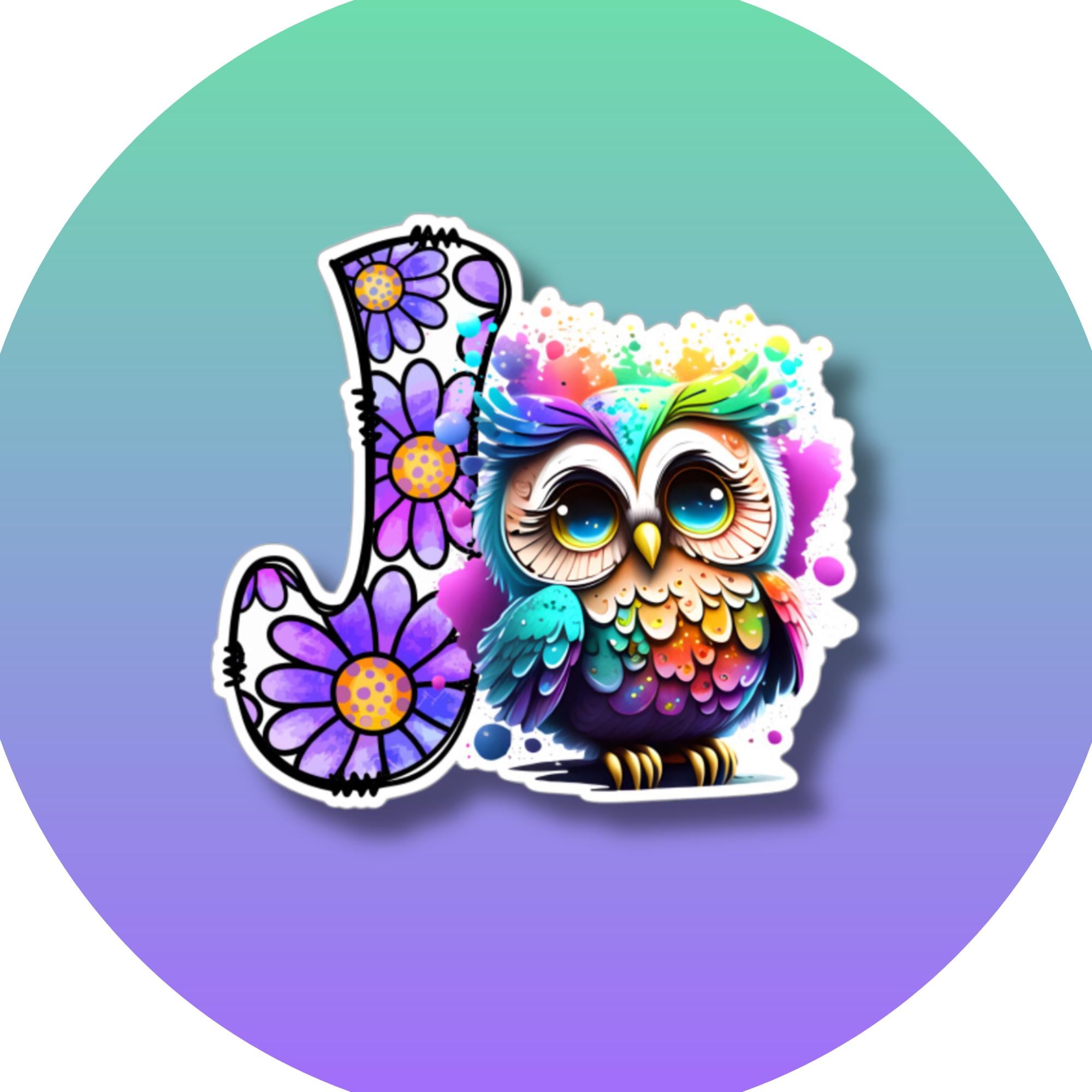Großer Aufkleber, ABC Sticker, Eule, Uhu, Blumen zur Auswahl in Weiß oder Transparent #SEG8 Großer Aufkleber, ABC Sticker, Eule, Uhu, Blumen zur Auswahl in Weiß oder Transparent #SEG8