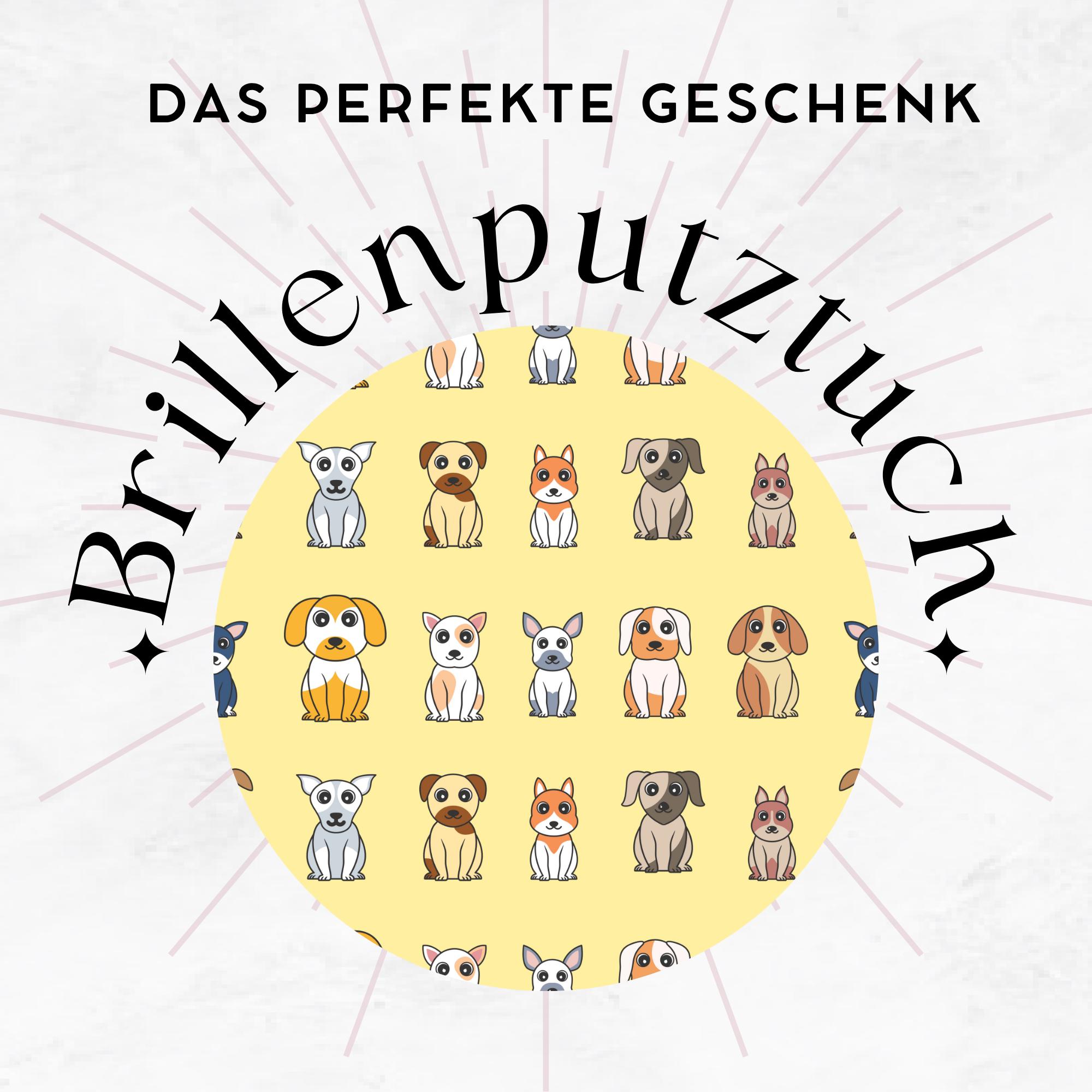 Brillenputztuch Hunde Geschenk Freundin Mitbringsel Hundemama bedrucktes Mikrofasertuch Brillentuch für Displays Objektive #TI136