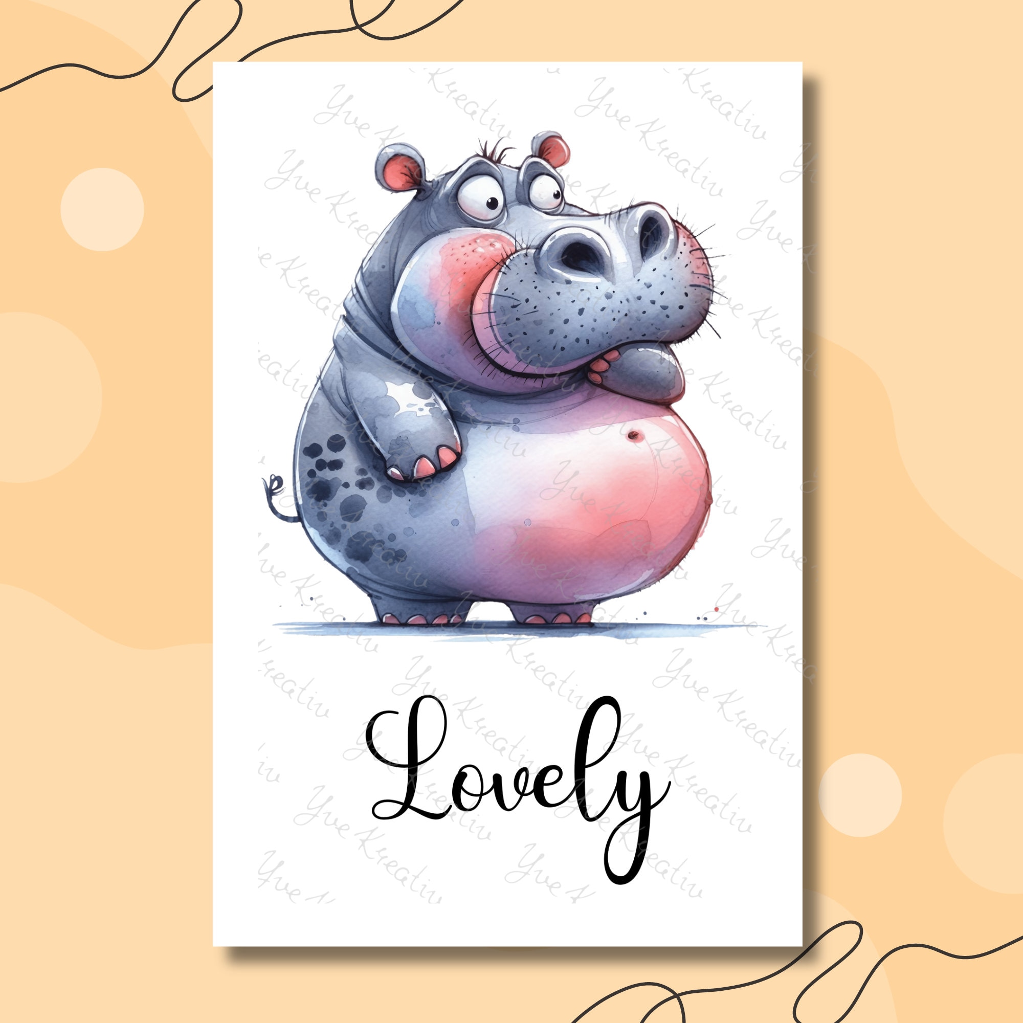 Postkarte Nilpferd Grußkarte Karte Geburtstag Freundin Gutschein Mitbringsel Nilpferd Fan I Crazy, Funny, Lovely I #PHO