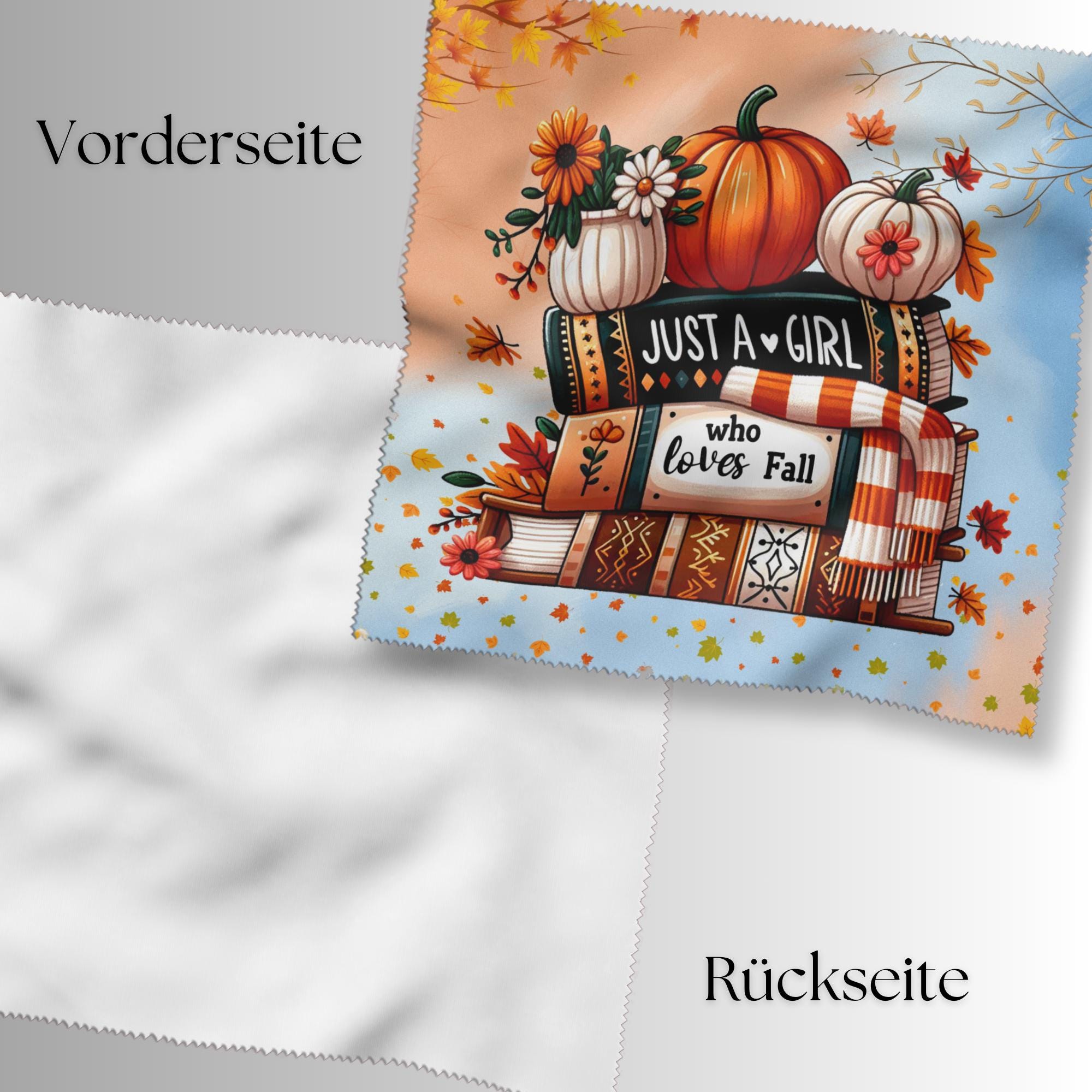 Brillenputztuch Bücher Herbst bedrucktes Mikrofasertuch für Brillen Sonnenbrille Display Handy Geschenk Freundin Geburtstag Leseratte #SA13
