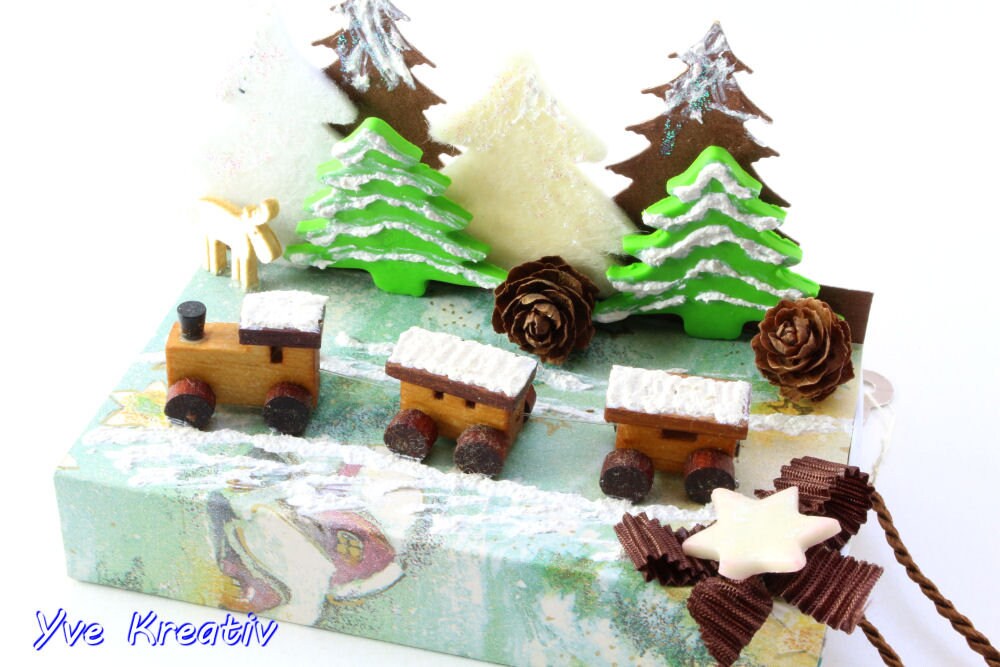 Maxi-Streichholzschachtel "Eisenbahn"