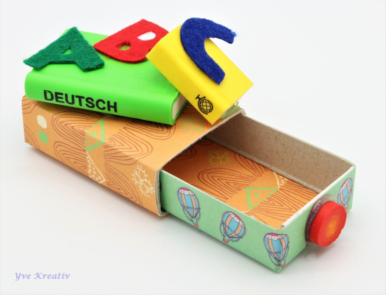 Geldgeschenk kleine Schachtel, verzierte Streichholzschachtel als originelle Geschenkverpackung für Geld, Gutscheine und mehr  #696342083