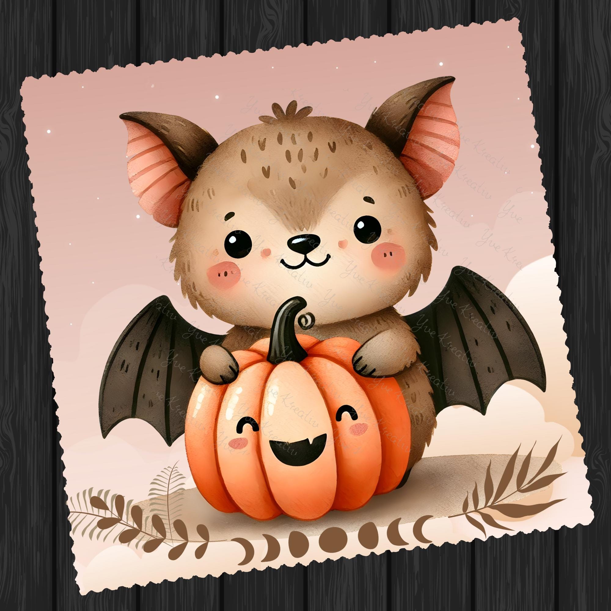 Brillenputztuch Fledermaus bedrucktes Mikrofasertuch für Sonnenbrille Displays Handy niedliches Geschenk Halloween Mitbringsel #TI165