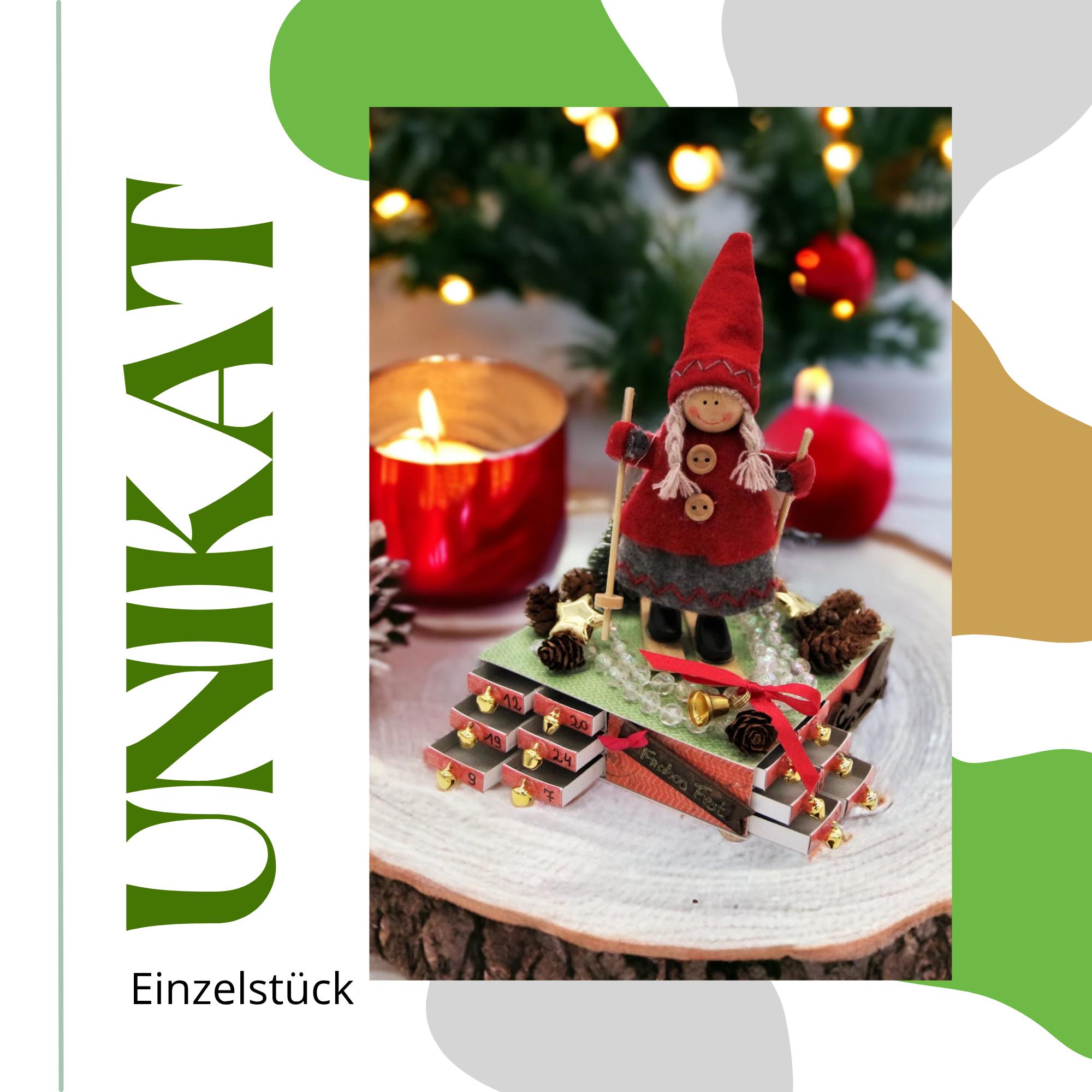 Adventskalender aus 24 Streichholzschachteln Tischdeko zu Weihnachten Adventskalender zum Befüllen Adventsdeko Geschenk Freundin #1108369555