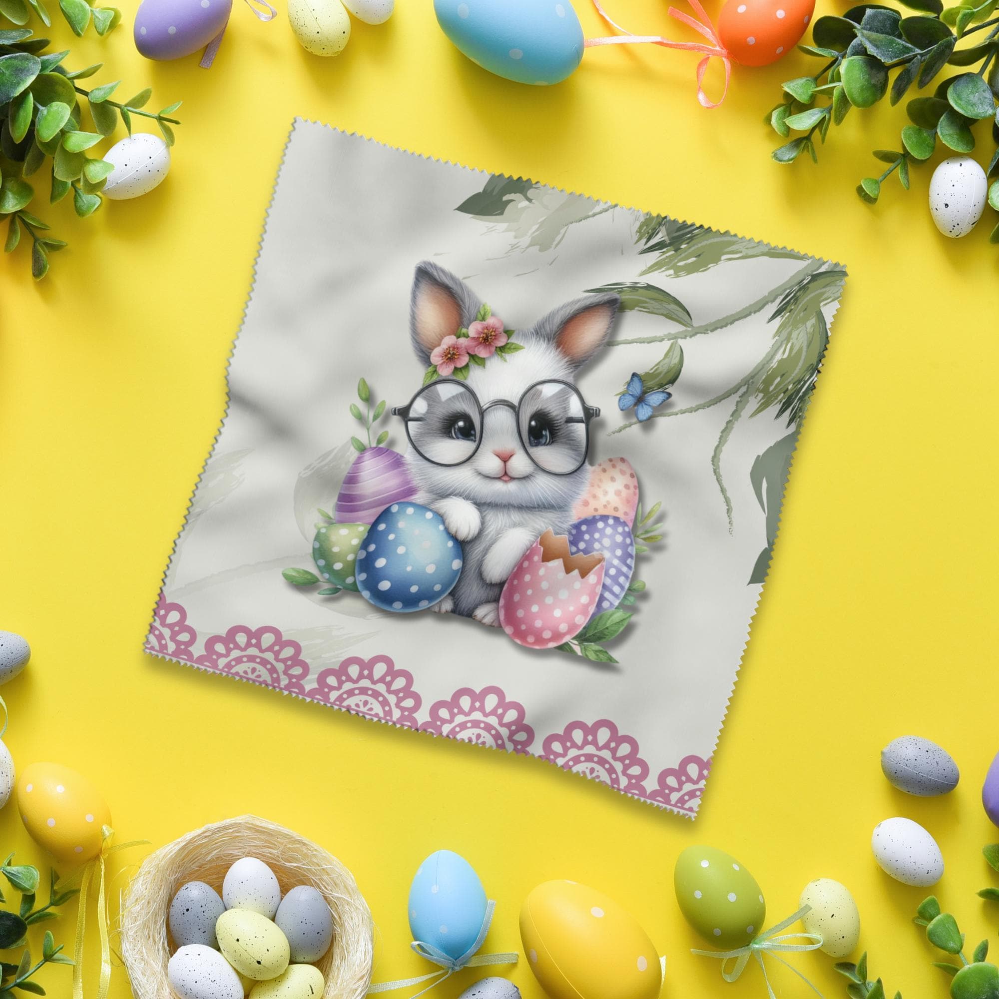 Brillenputztuch Geschenk zu Ostern bedrucktes Mikrofasertuch Ostergeschenk für Brillen Kameratuch Tuch für Displays Objektive  #OS7