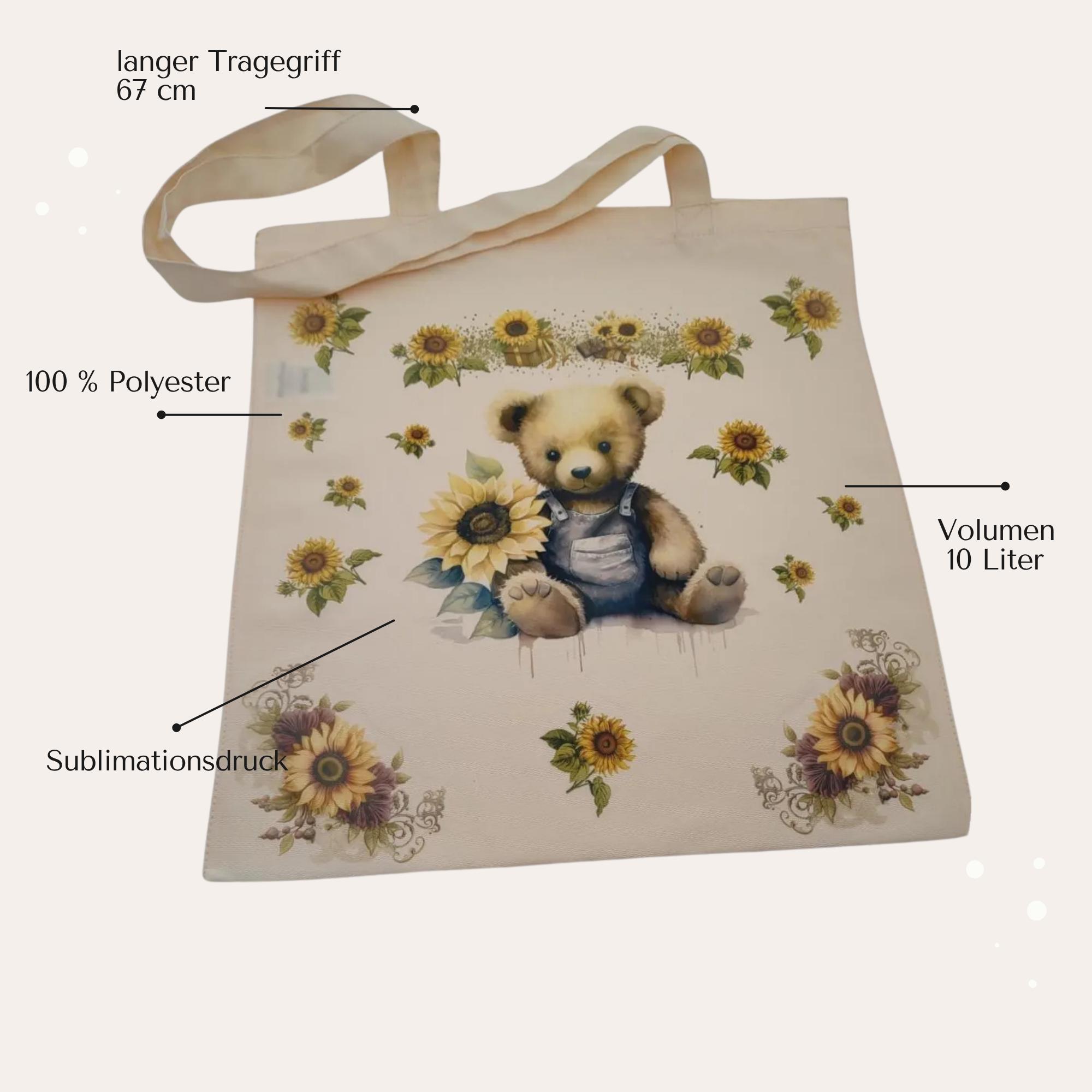 Stofftasche Stoffbeutel Teddy Bär Sonnenblume Einkaufstasche Tasche Geschenk Geburtstag Mitbringsel Sommer Garten #1774665282 Stofftasche Stoffbeutel Teddy Bär Sonnenblume Einkaufstasche Tasche Geschenk Geburtstag Mitbringsel Sommer Garten #1774665282