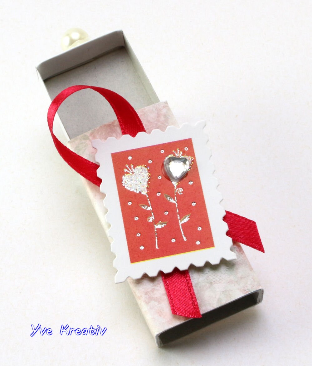 Kleine Schachtel, verzierte Streichholzschachtel als originelle Geschenkverpackung für Geld, Gutscheine und mehr
