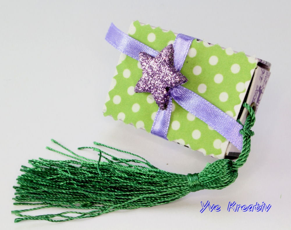Schachtel für Geldgeschenk mit Lavendel, verzierte Streichholzschachtel als originelle Verpackung für Geld, Gutscheine und mehr  #627796059