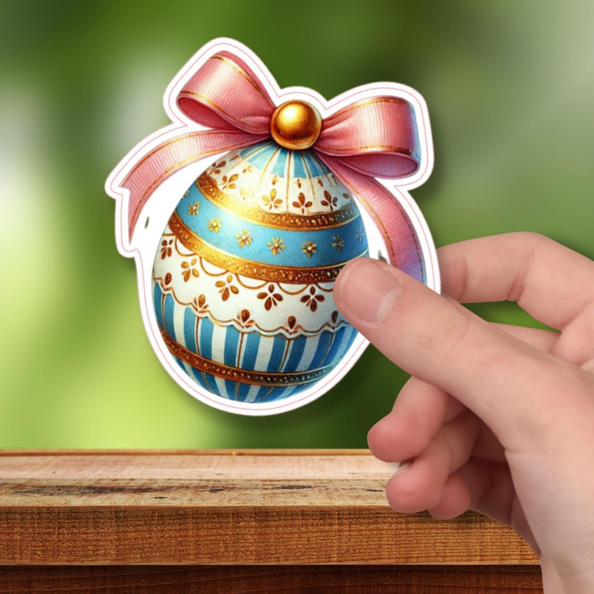 Aufkleber Ostern großer 8 cm Sticker Osterei Deko Osterfest Geschenkaufkleber Dekoei - zur Auswahl in Weiß oder Transparent  #SEG8