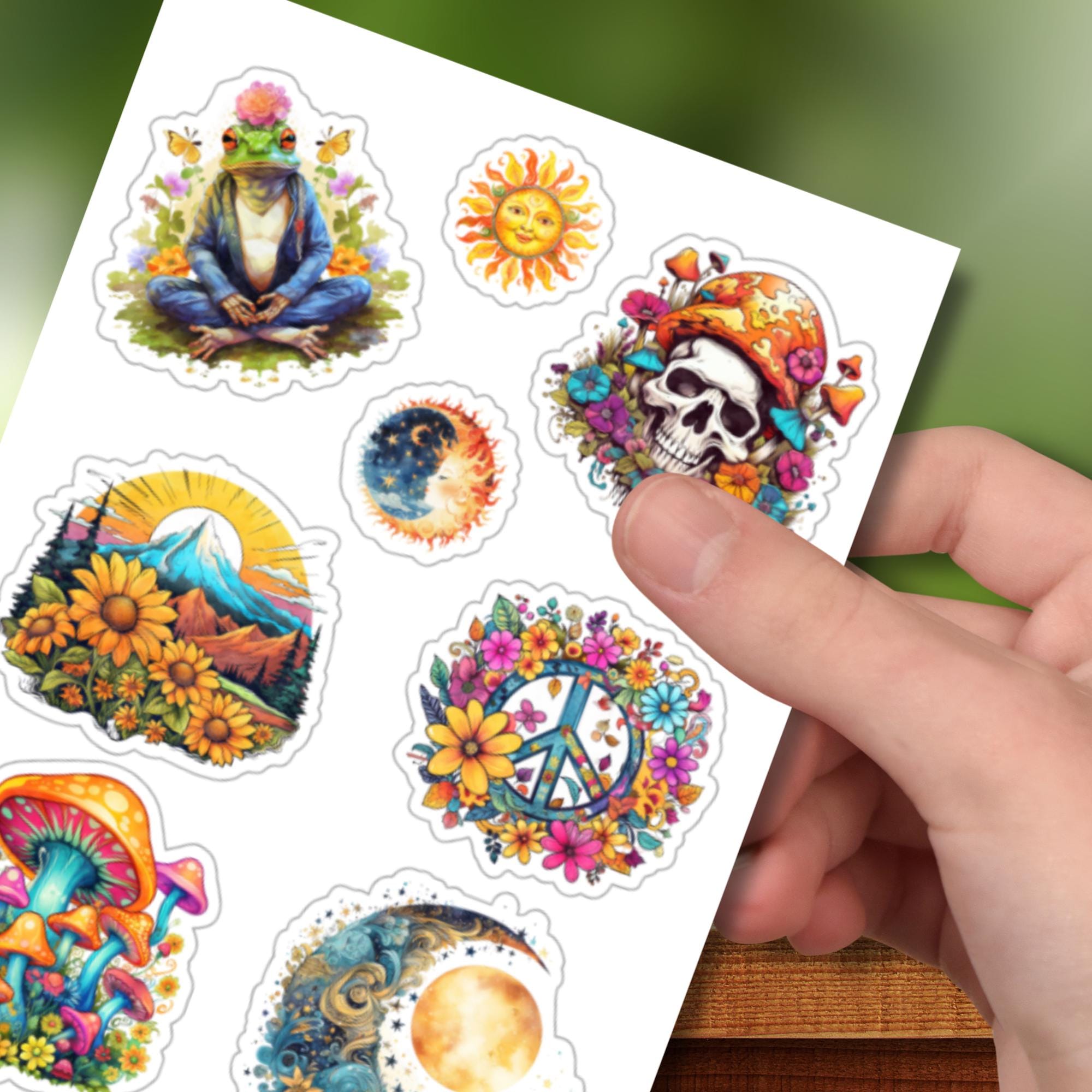 Aufkleber Peace Love Hippie Sticker Bogen Set - 3 Stickerbogen zur Auswahl in Weiß - Transparent - Matt - Glanz #SBA6 Aufkleber Peace Love Hippie Sticker Bogen Set - 3 Stickerbogen zur Auswahl in Weiß - Transparent - Matt - Glanz #SBA6