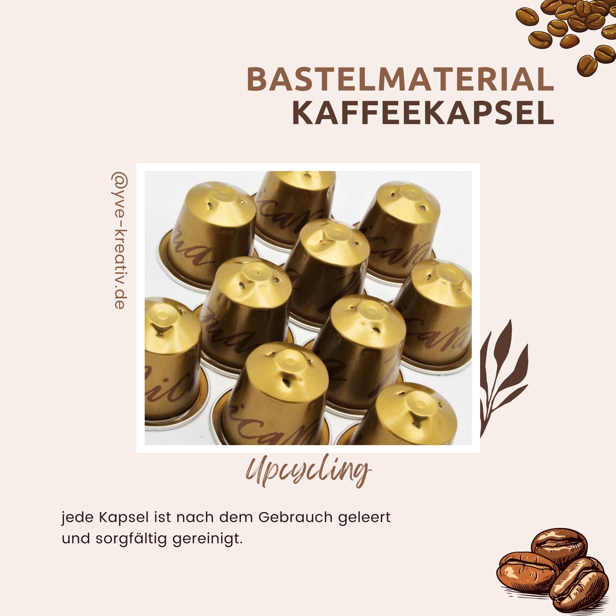 10 leere Kaffeekapseln Farbe gold zum Basteln Gestalten Bastelmaterial DIY Schmuckherstellung Zubehör #KNS 10 leere Kaffeekapseln Farbe gold zum Basteln Gestalten Bastelmaterial DIY Schmuckherstellung Zubehör #KNS