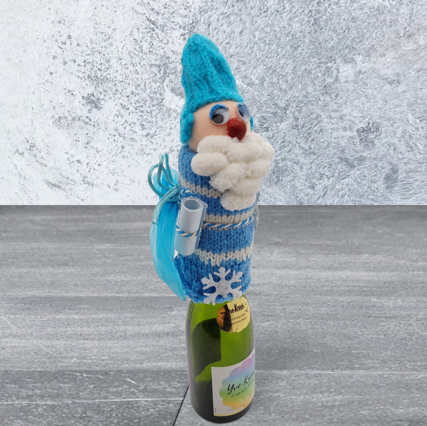 Flaschen-Bote "Weihnachtswichtel" Grußkarte
