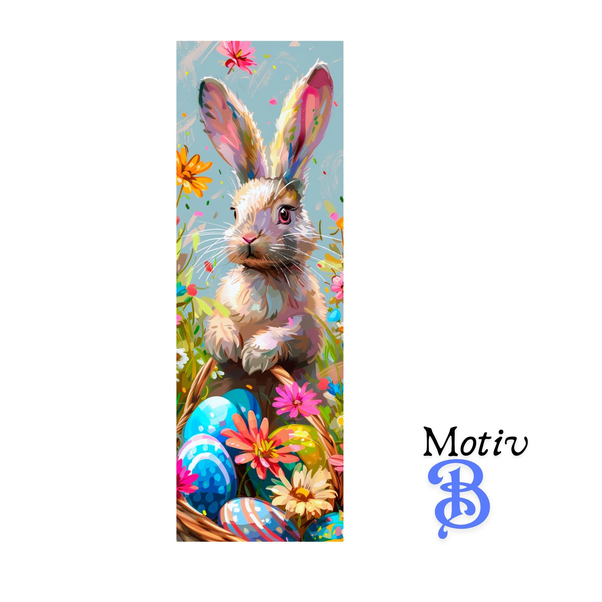 Lesezeichen aus Aluminium Geschenk zu Ostern Hase Osterhase Ostereier Bücher Bookmark - 2 Motive zur Auswahl  #LEALU