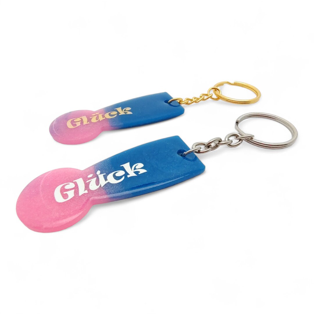 Einkaufswagenlöser l Einkaufschips l Schlüsselanhänger "Glück" Geschenk Mitbringsel  #1675268529