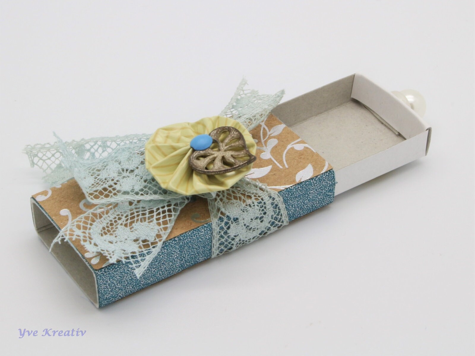 Kleine Schachtel, verzierte Streichholzschachtel als originelle Geschenkverpackung für Geld, Gutscheine und mehr