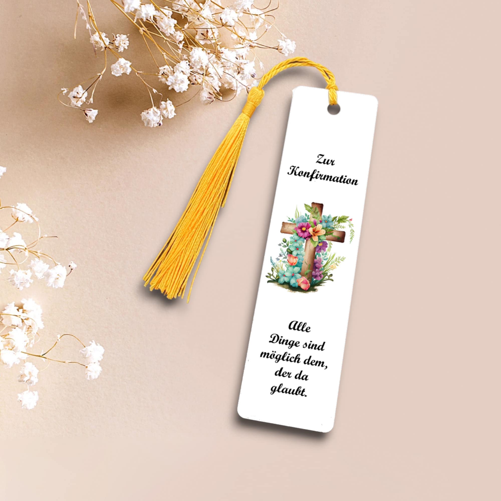 Lesezeichen aus Aluminium Geschenk zur Konfirmation für Gesangsbuch Bibel Bücher Bookmark  #LEALU