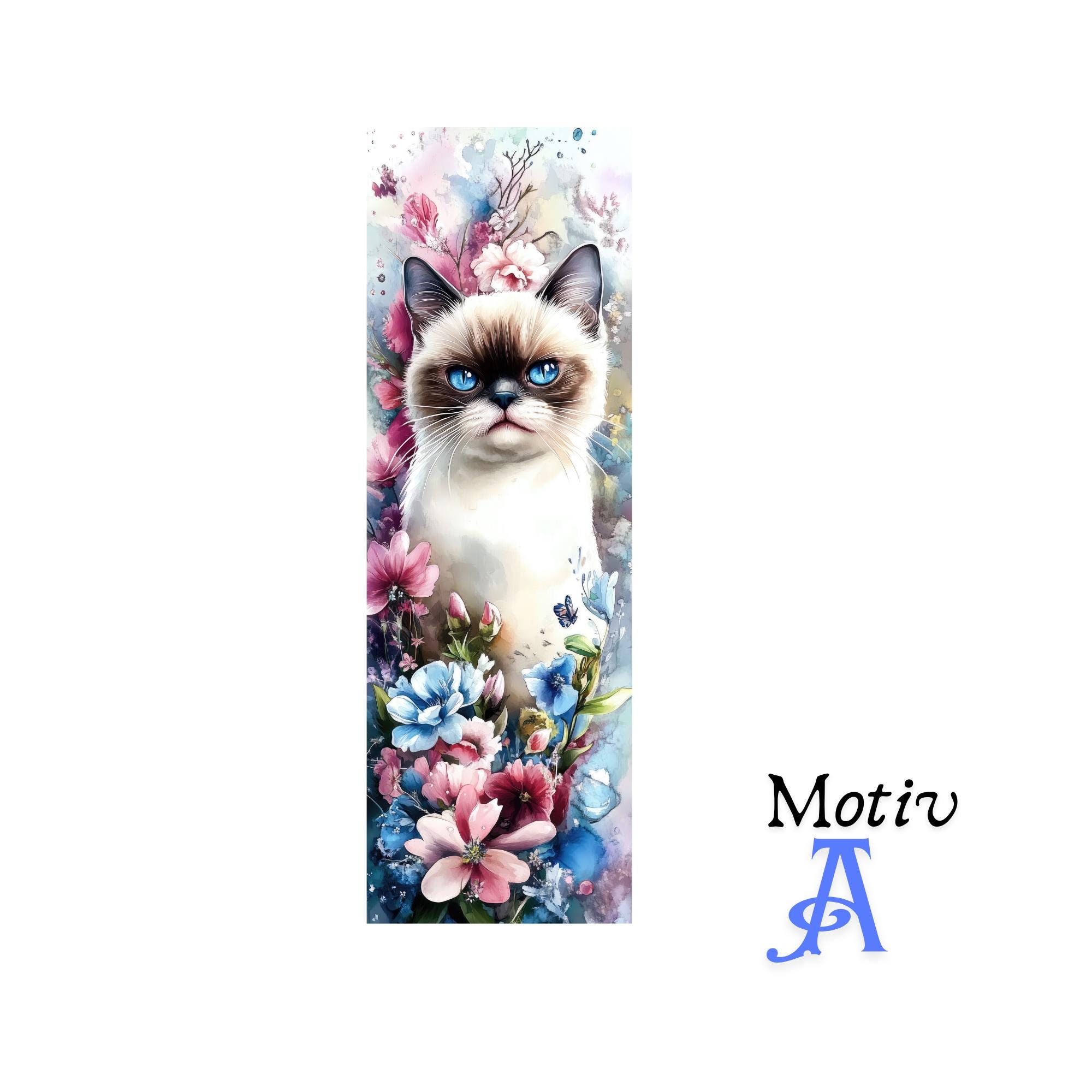 Lesezeichen aus Aluminium Geschenk zum Geburtstag Buchgeschenk "Motiv Katze" Bookmark - 2 Motive zur Auswahl  #LEALU