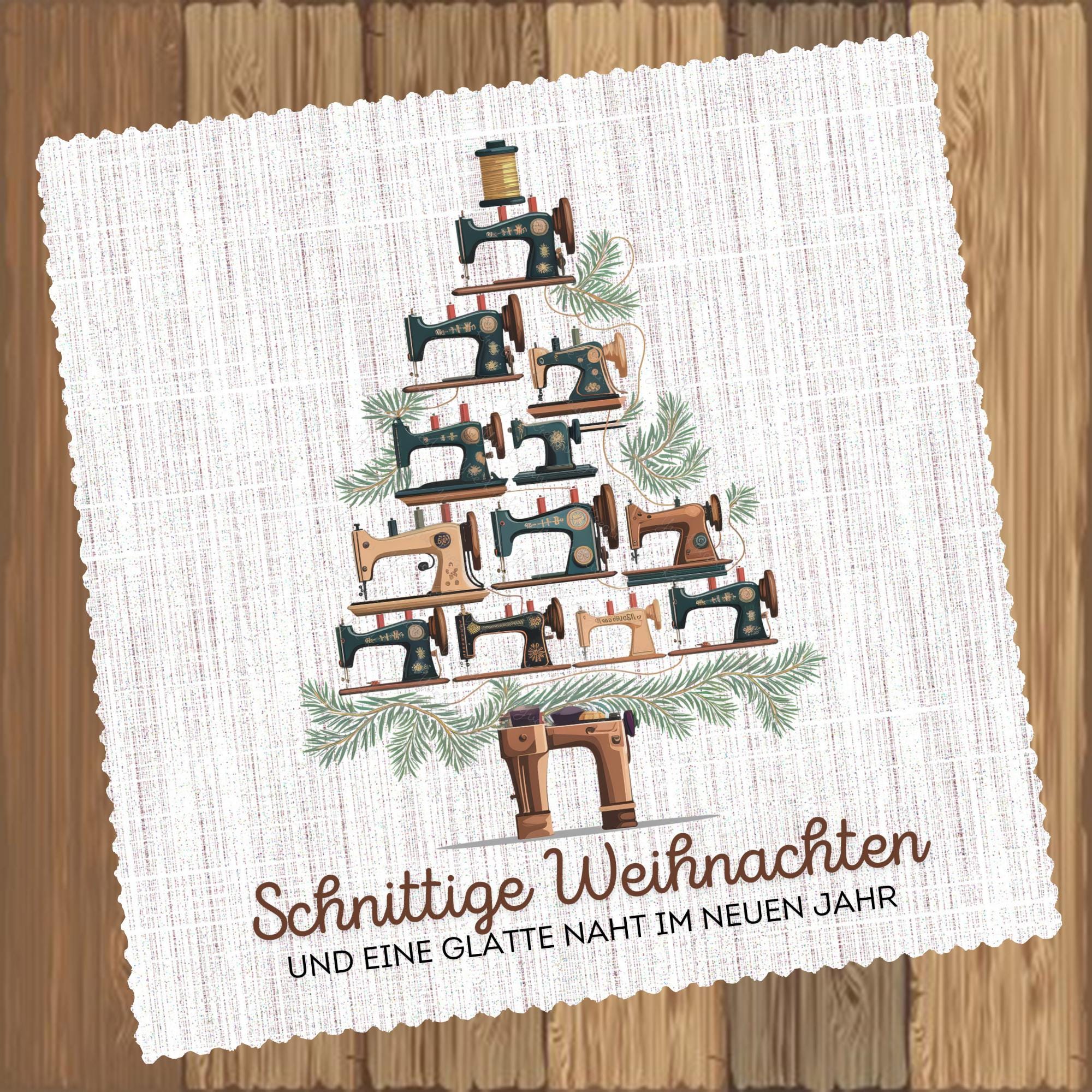 Brillenputztuch Tannenbaum Weihnachten Wichtelgeschenk Näherin Geschenk Schneider bedrucktes Mikrofasertuch für Brillen Display Handy #WE16