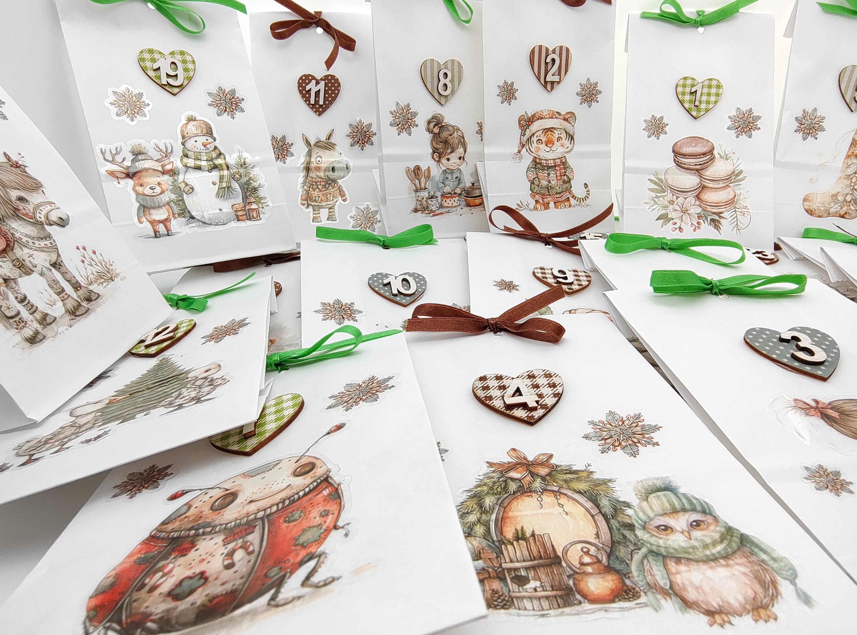 Adventskalender zum Befüllen, Papiertütchen mit Zahlen 1-24 #1818345675 Adventskalender zum Befüllen, Papiertütchen mit Zahlen 1-24 #1818345675