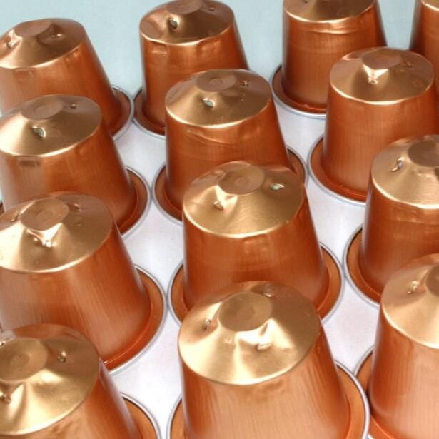 10 leere Kaffeekapseln Farbe : rosegold zum Basteln Gestalten Bastelmaterial DIY Schmuckherstellung Zubehör  #KNS