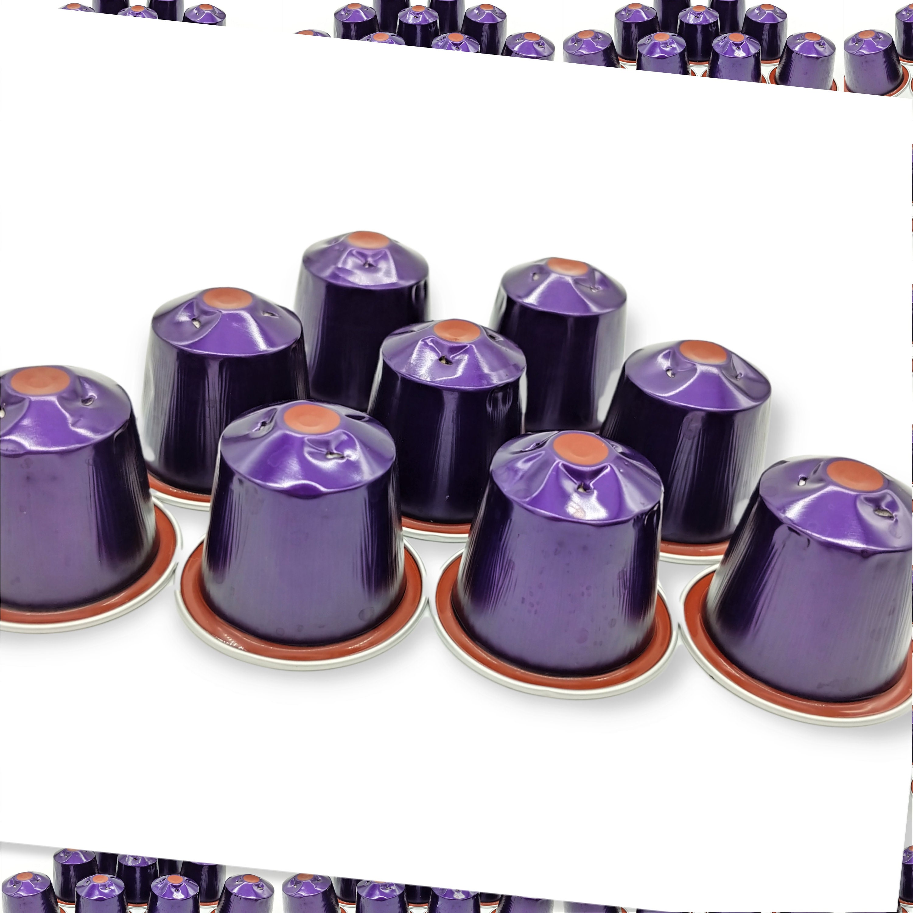 10 leere Kaffeekapseln Farbe : lila mit rot  #KNS