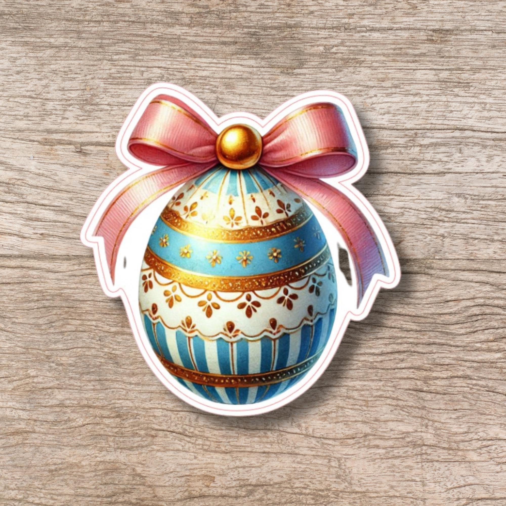 Aufkleber Ostern großer 8 cm Sticker Osterei Deko Osterfest Geschenkaufkleber Dekoei - zur Auswahl in Weiß oder Transparent  #SEG8