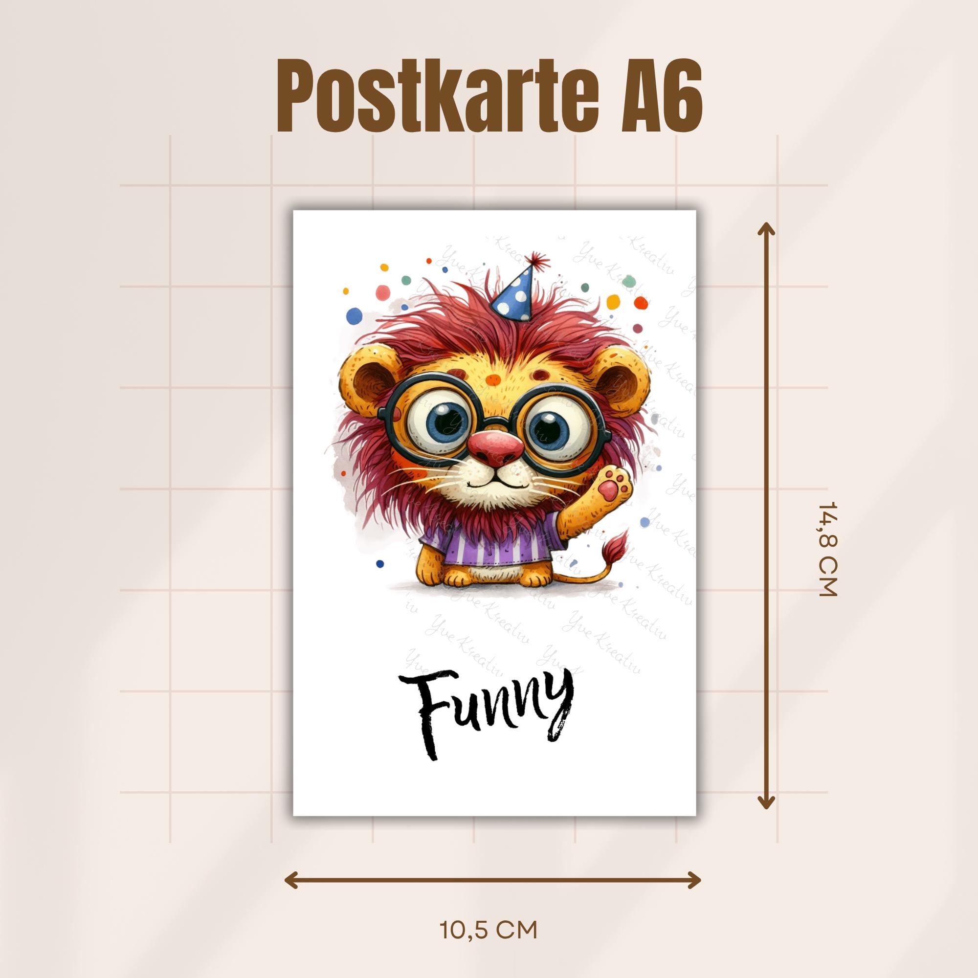Postkarte Löwe Grußkarte Karte Geburtstag Freundin Gutschein Mitbringsel Löwen Fan I Crazy, Funny, Lovely I #PHO Postkarte Löwe Grußkarte Karte Geburtstag Freundin Gutschein Mitbringsel Löwen Fan I Crazy, Funny, Lovely I #PHO