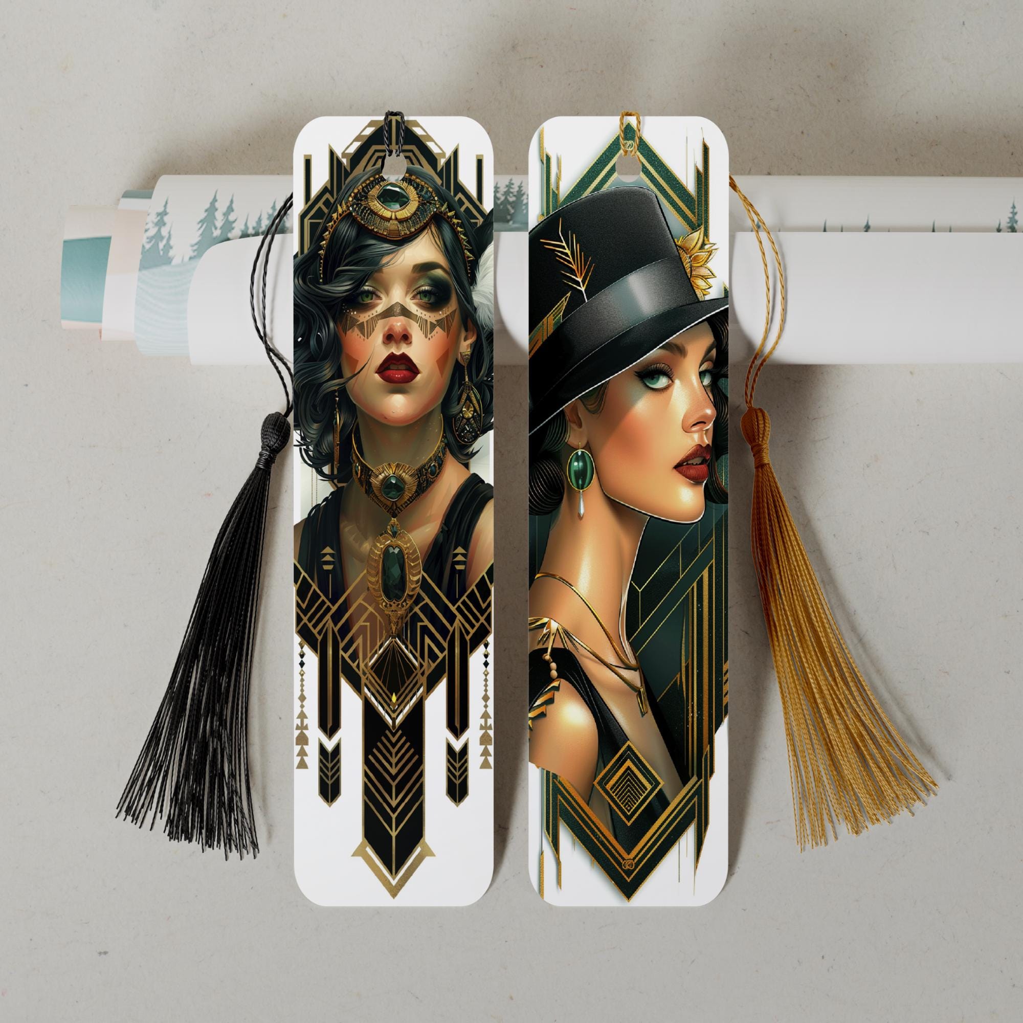 Lesezeichen aus Aluminium Geschenk zum Geburtstag "Motiv 20er Jahre" Bücher Bookmark - 4 Motive zur Auswahl  #LEALU