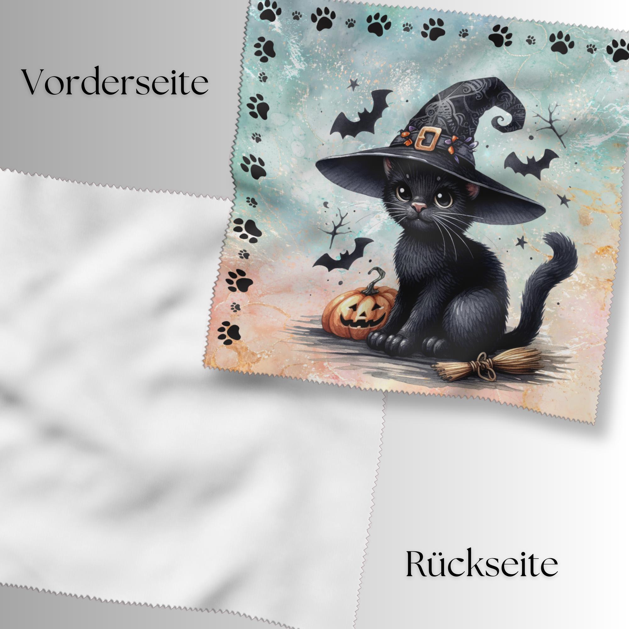 Brillenputztuch Schwarze Katze bedrucktes Mikrofasertuch für Sonnenbrille Displays Handy Katzenfreund Geschenk Halloween Mitbringsel #TI169 Brillenputztuch Schwarze Katze bedrucktes Mikrofasertuch für Sonnenbrille Displays Handy Katzenfreund Geschenk Halloween Mitbringsel #TI169
