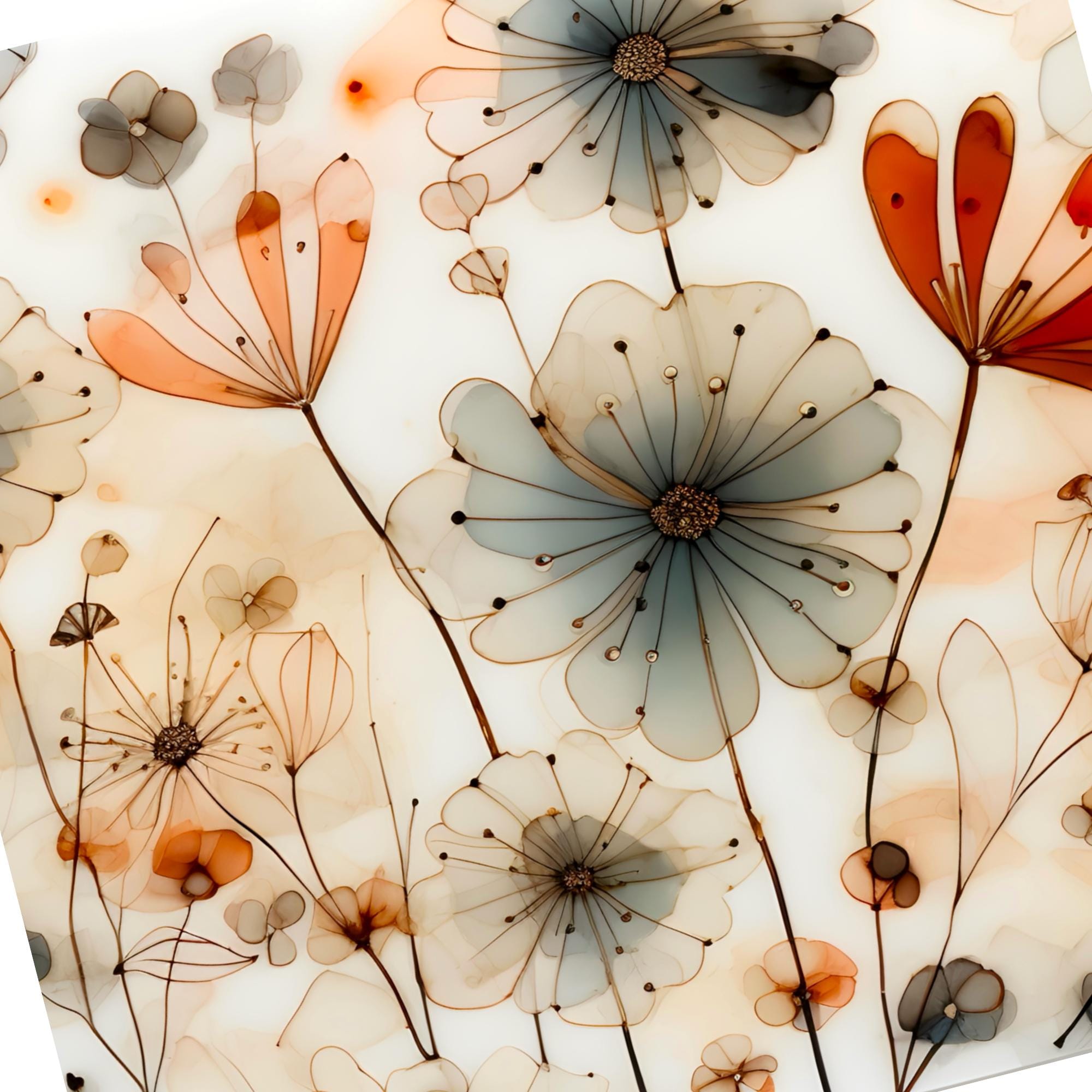 Brillenputztuch Mama Geschenk für Sie Mitbringsel Freundin bedrucktes Mikrofasertuch für Brillen Displays Aquarell Blumen #PF11
