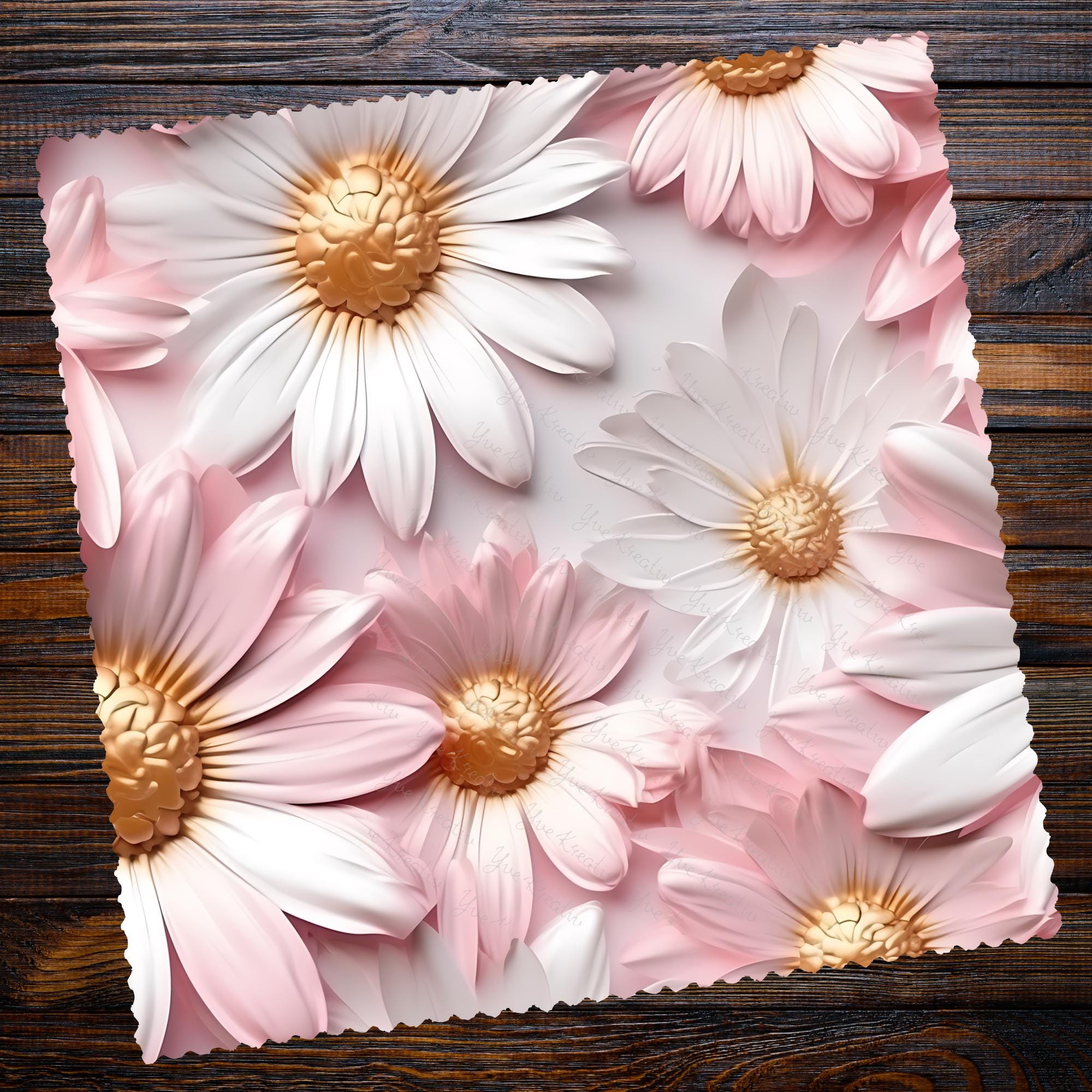 Brillenputztuch Gerbera Pastell rosa Mintgrün bedrucktes Mikrofasertuch für Sonnenbrille Display Handy Geburtstag Geschenk für Sie #PF8