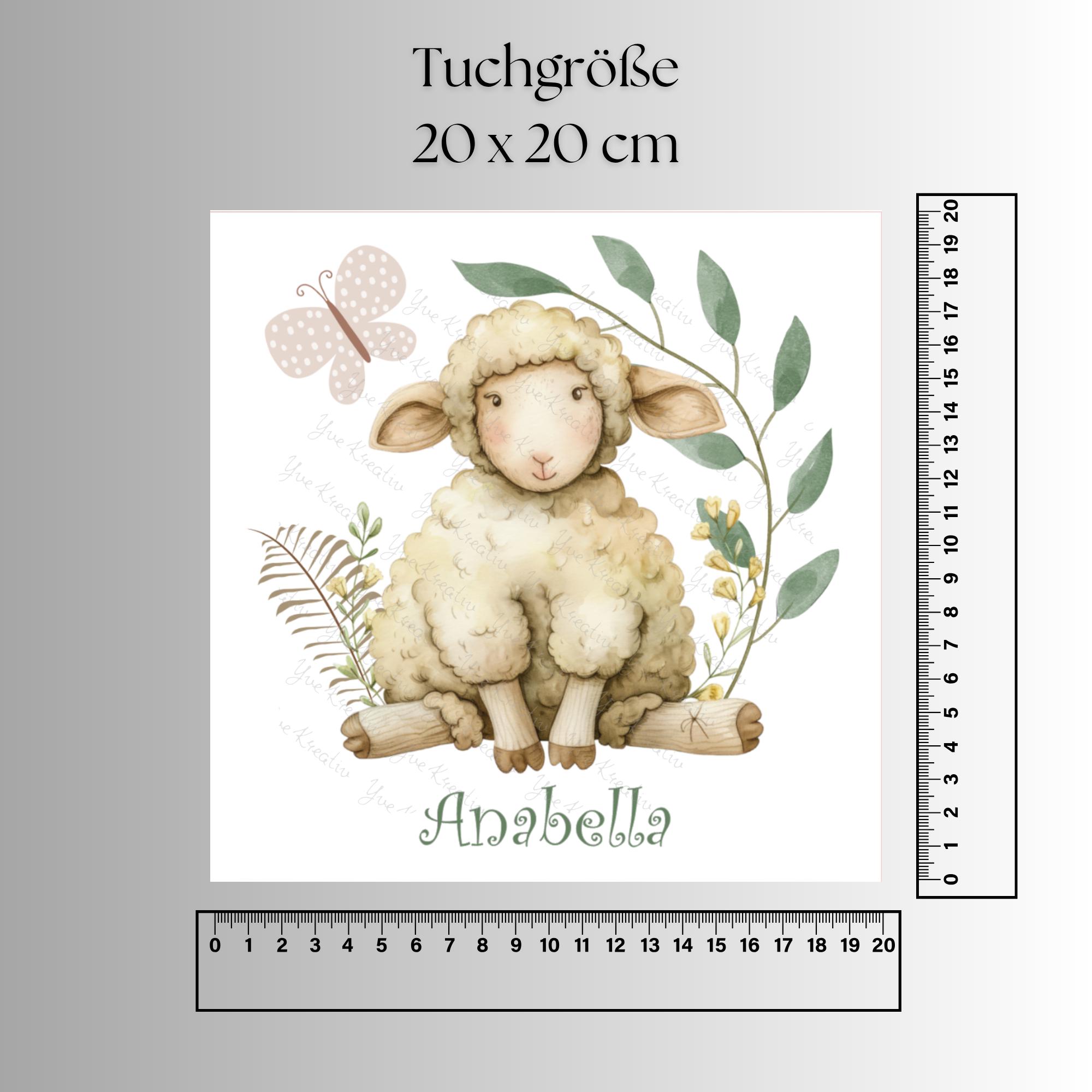 Brillenputztuch personalisiertes Geschenk für Sie bedrucktes Mikrofasertuch für Brillen Displays Schaf Mitbringsel mit Namen #TI38P