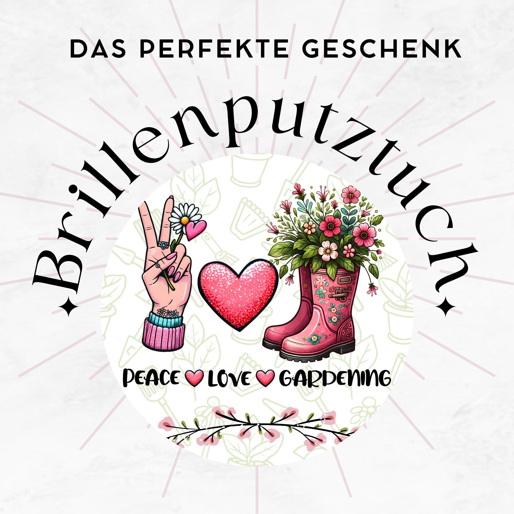 Brillenputztuch Garten Geschenk Peace Love bedrucktes Mikrofasertuch für Brillen Displays Mitbringsel Freundin Geschenkidee #MO14 Brillenputztuch Garten Geschenk Peace Love bedrucktes Mikrofasertuch für Brillen Displays Mitbringsel Freundin Geschenkidee #MO14