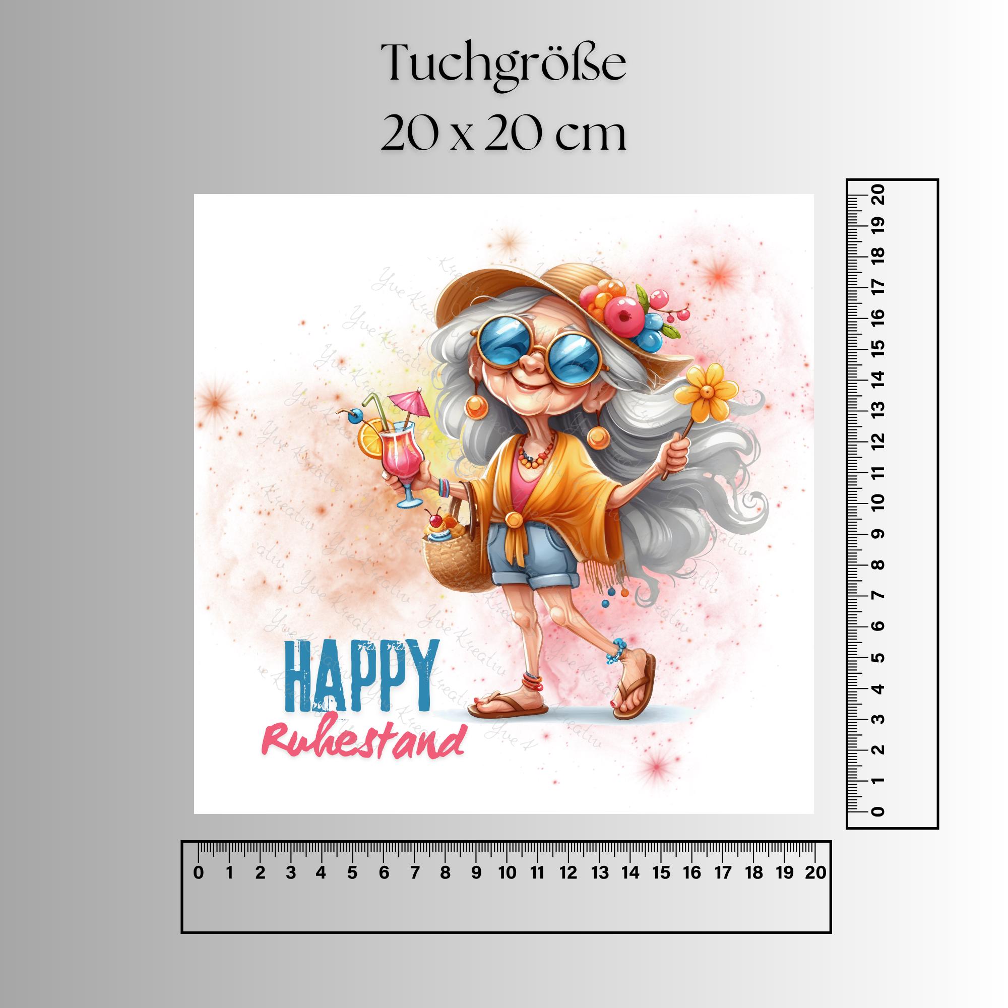 Brillenputztuch Ruhestand bedrucktes Mikrofasertuch für Brille Sonnenbrille Display Handy Geschenk zur Rente Abschied Kollegin #BE15