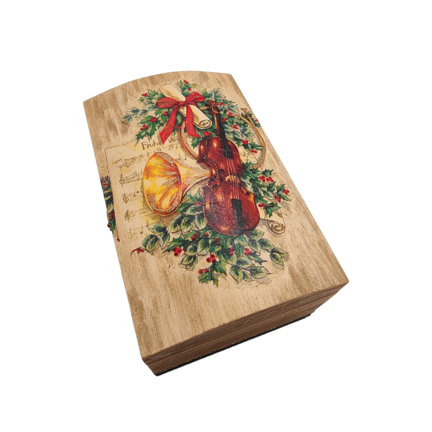 Weihnachtstruhe aus Holz I Holzkästchen I Geschenkverpackung