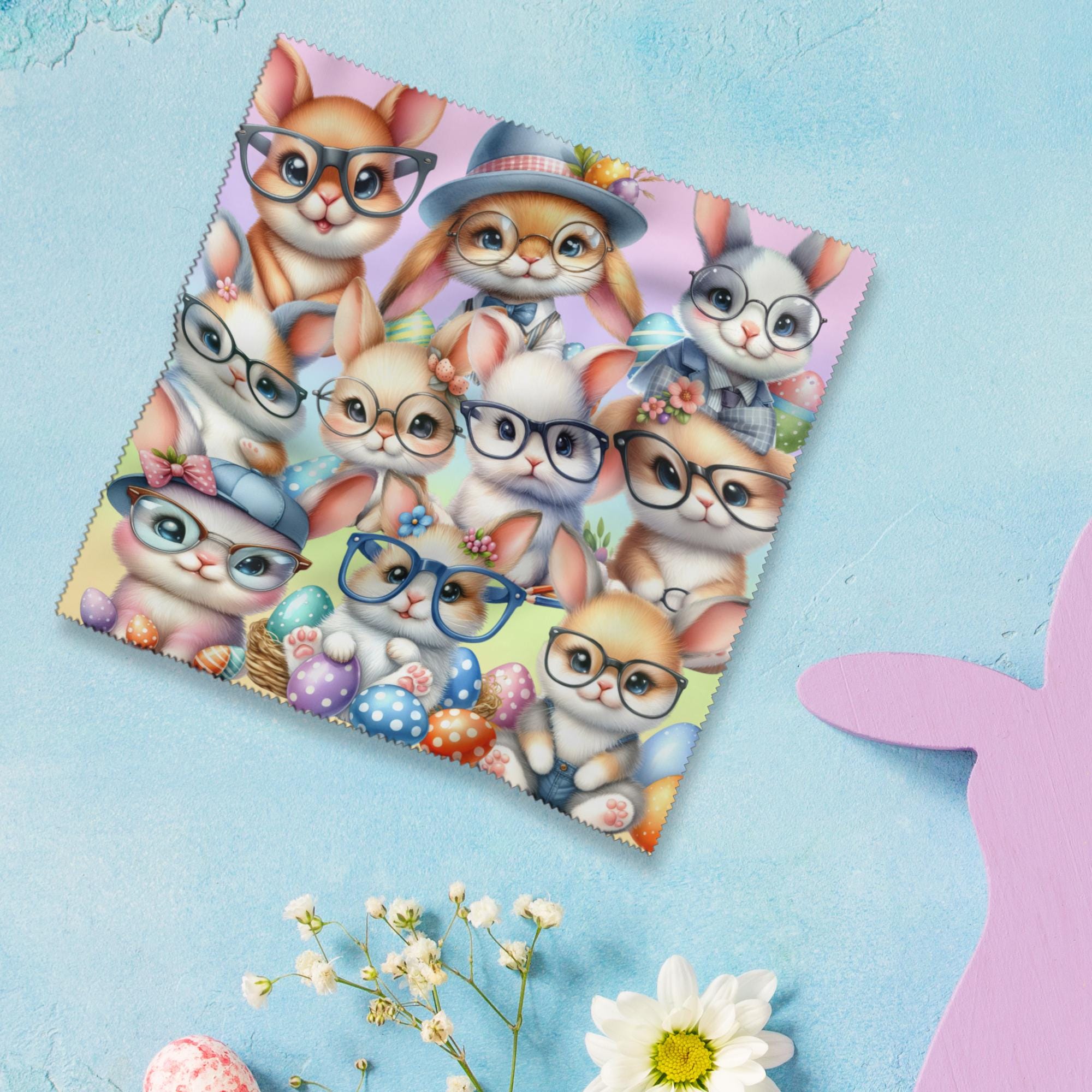 Brillenputztuch Geschenk zu Ostern bedrucktes Mikrofasertuch Ostergeschenk für Brillen Kameratuch Tuch für Displays Objektive  #OS6