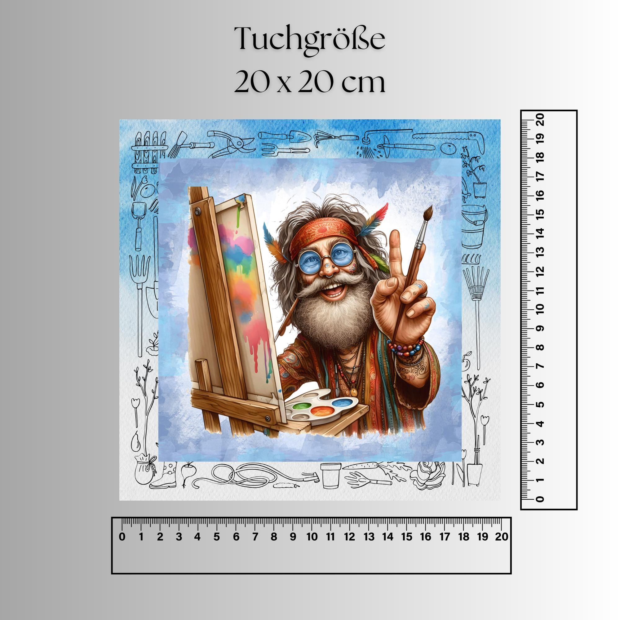 Brillenputztuch Maler bedrucktes Mikrofasertuch für Brillen Displaytuch Sonnenbrille Geschenk Künstler Mitbringsel Opa #BE14