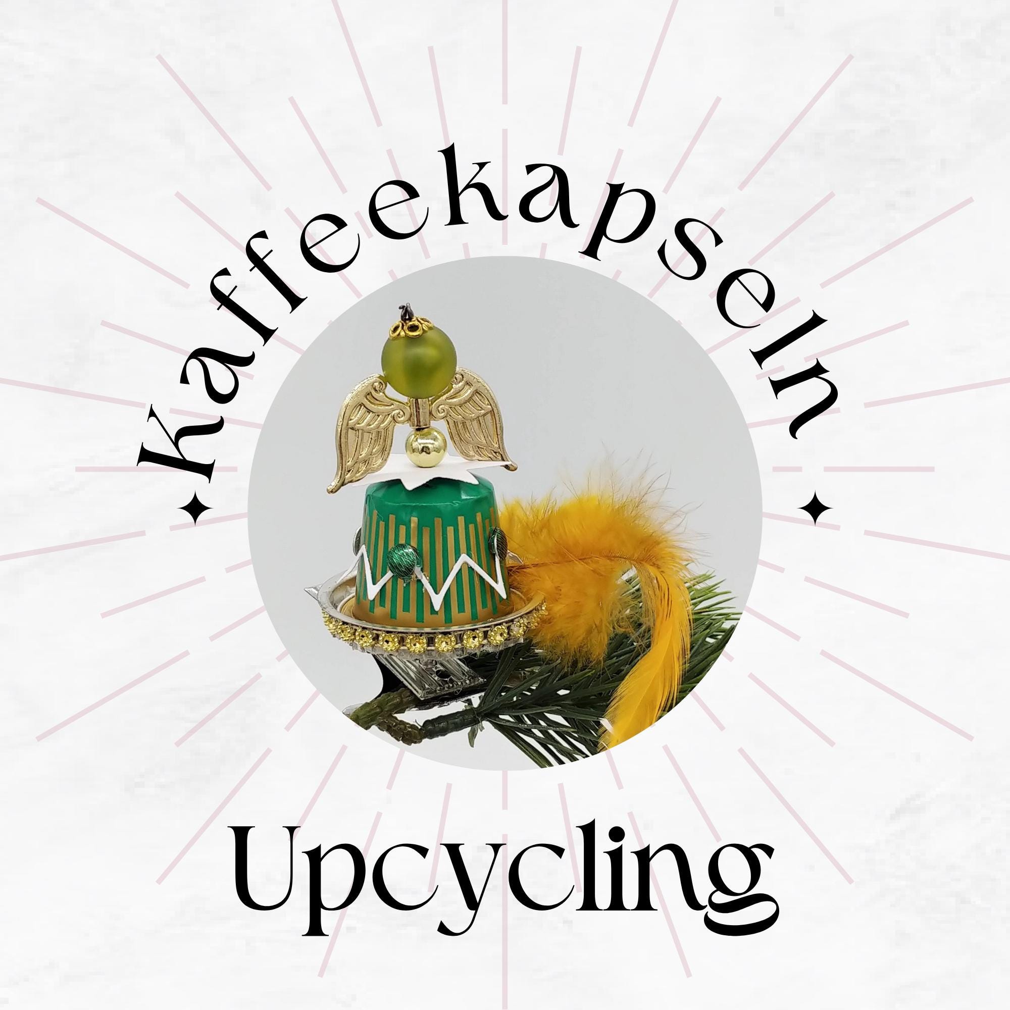 Engel aus Kaffeekapseln Christbaumkugel Upcycling Weihnachtskugel besonderer Weihnachtsdeko auf Metallklammer Christbaumclip  #1108759228