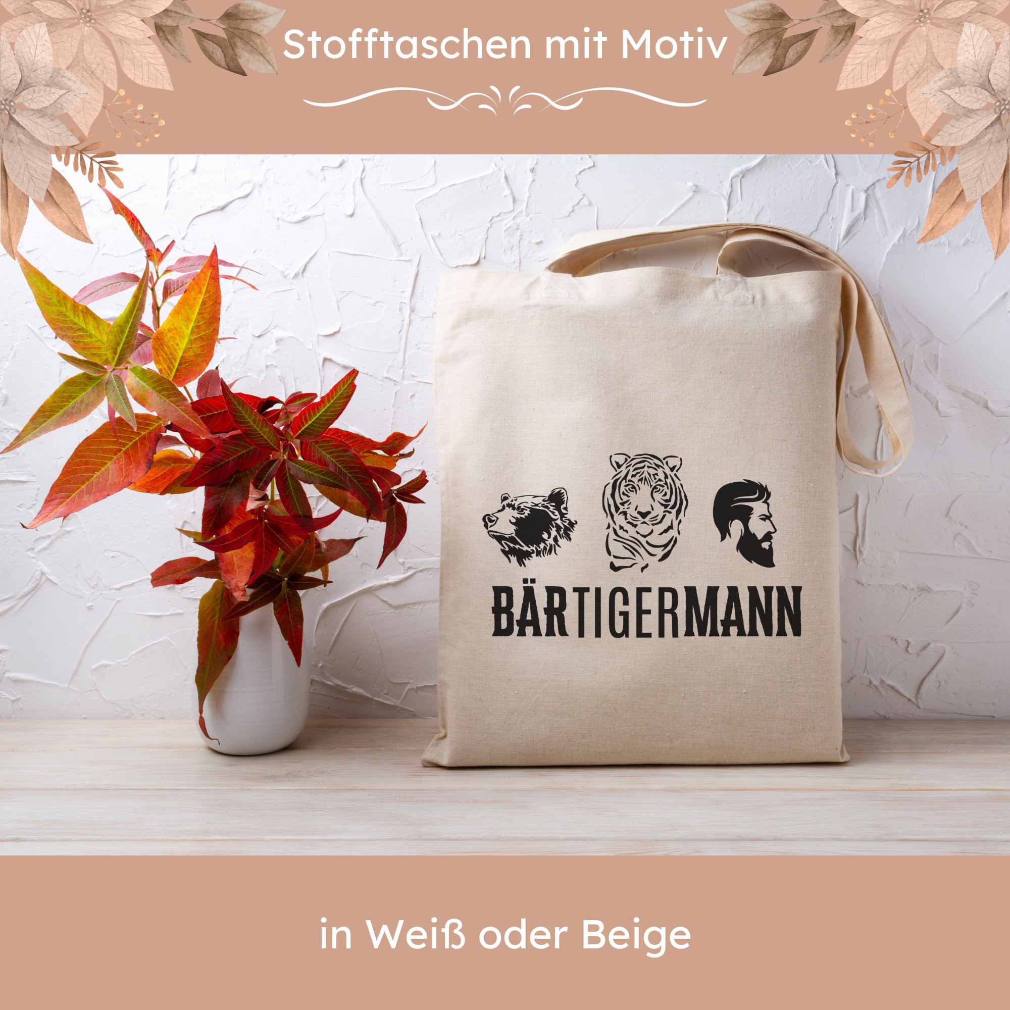 Stofftasche, Stoffbeutel, Geschenk Vater, Vatertag, Mann, Ehemann  #STBAUWB