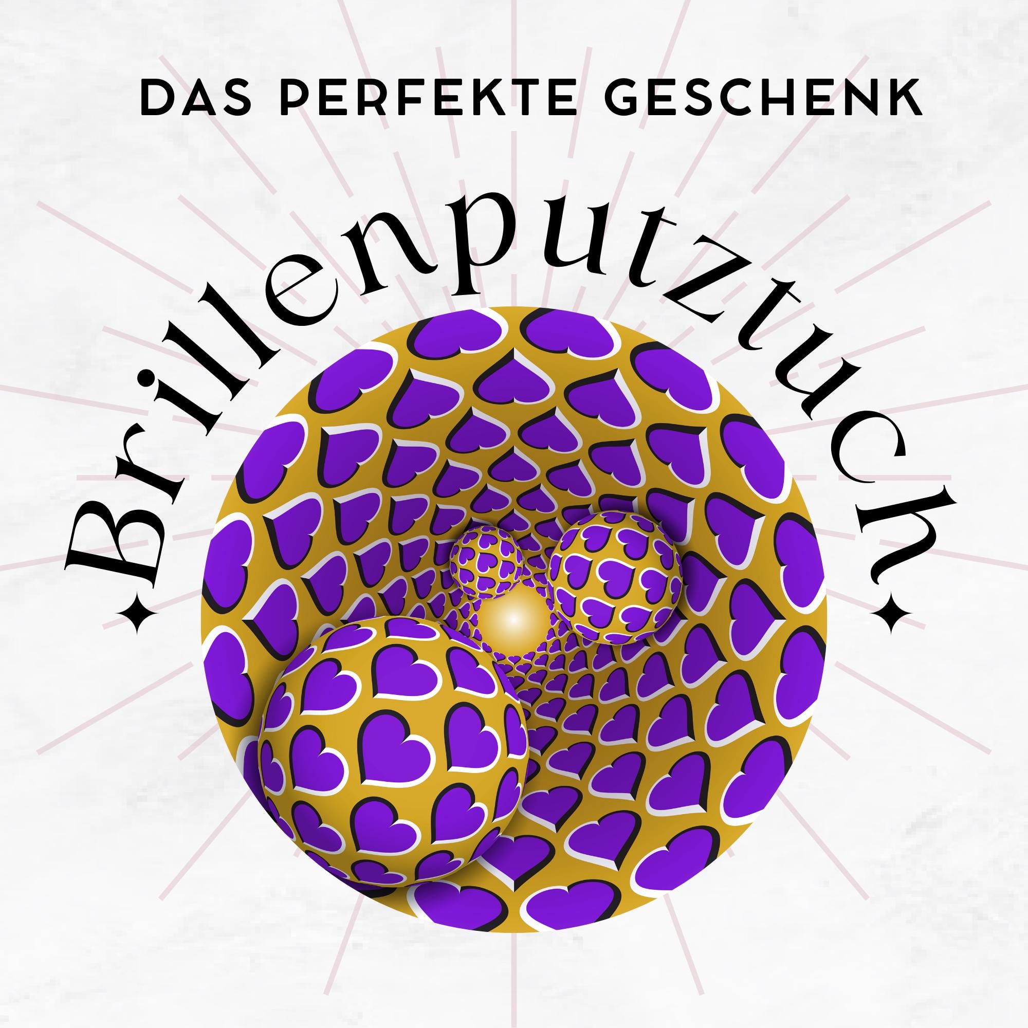 Brillenputztuch Optische Täuschung bedrucktes Mikrofasertuch für Brille Sonnenbrille Displays Handyputztuch Brillentuch Mikrofaser #AL84