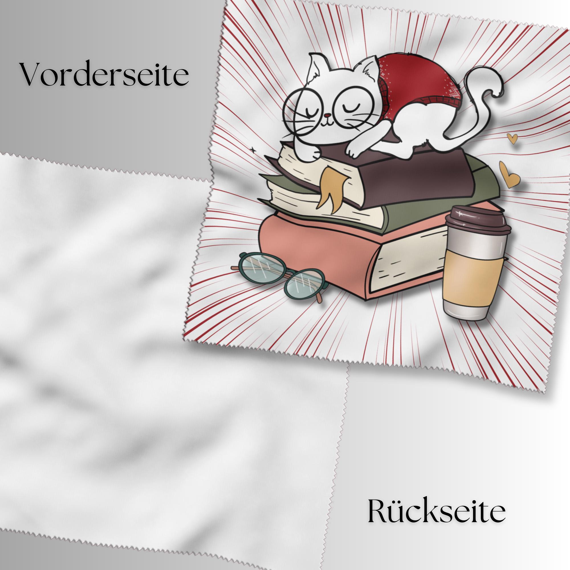 Brillenputztuch Katze Bücher bedrucktes Mikrofasertuch für Brillen Displays Geschenk Leseratten Mitbringsel Bücherwurm #AL1 Brillenputztuch Katze Bücher bedrucktes Mikrofasertuch für Brillen Displays Geschenk Leseratten Mitbringsel Bücherwurm #AL1