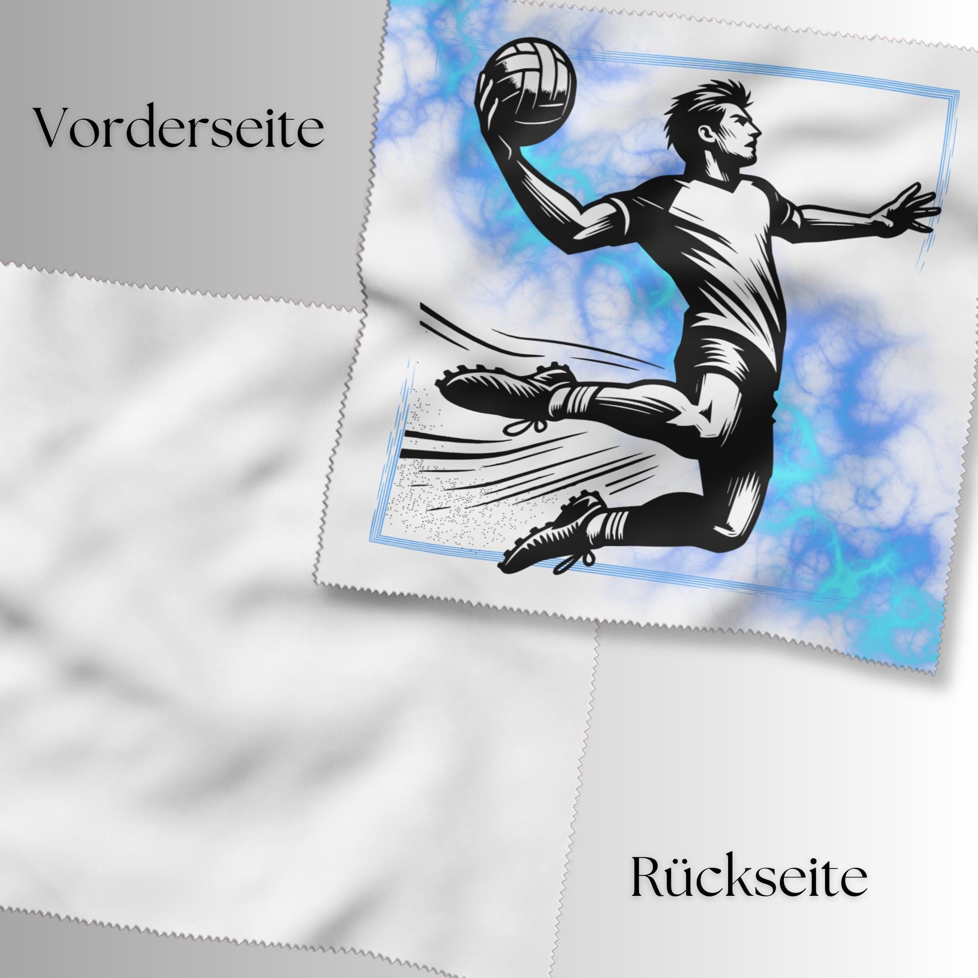 Brillenputztuch bedrucktes Mikrofasertuch für Brillen Tuch für Displays Handballspieler Geschenk Geburtstag Handballer #SP28