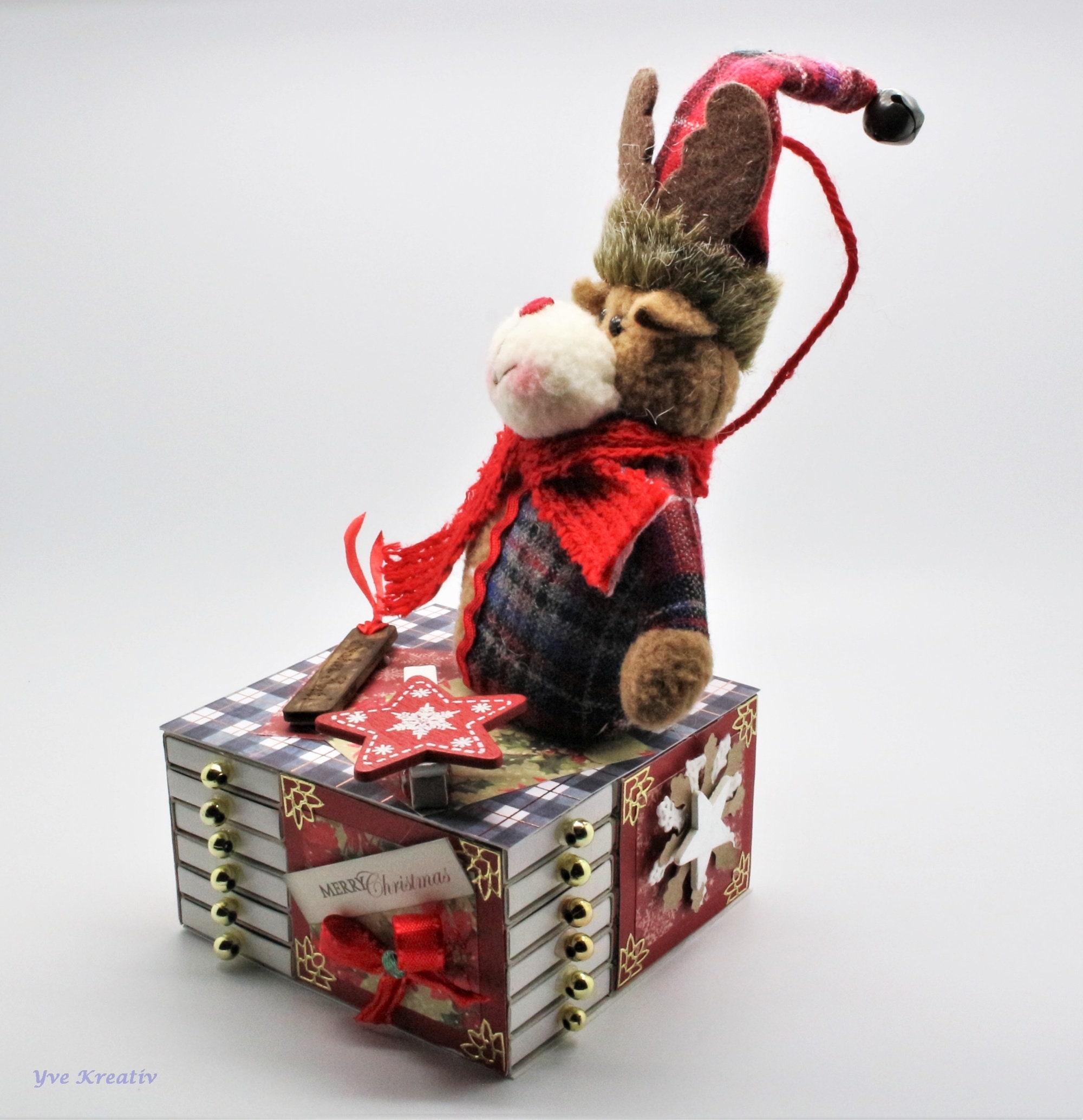 Adventskalender "Rentier" aus 24 Streichholzschachteln Tischdeko zu Weihnachten Adventskalender "Rentier" aus 24 Streichholzschachteln Tischdeko zu Weihnachten