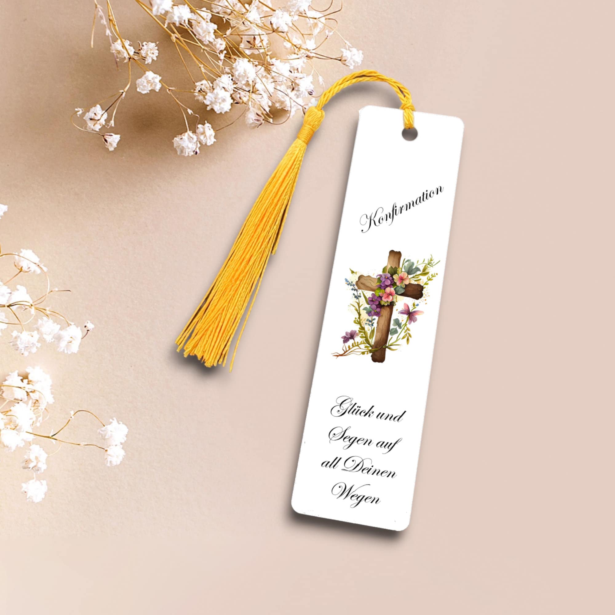 Lesezeichen aus Aluminium Geschenk zur Konfirmation für Gesangsbuch Bibel Bücher Bookmark  #LEALU